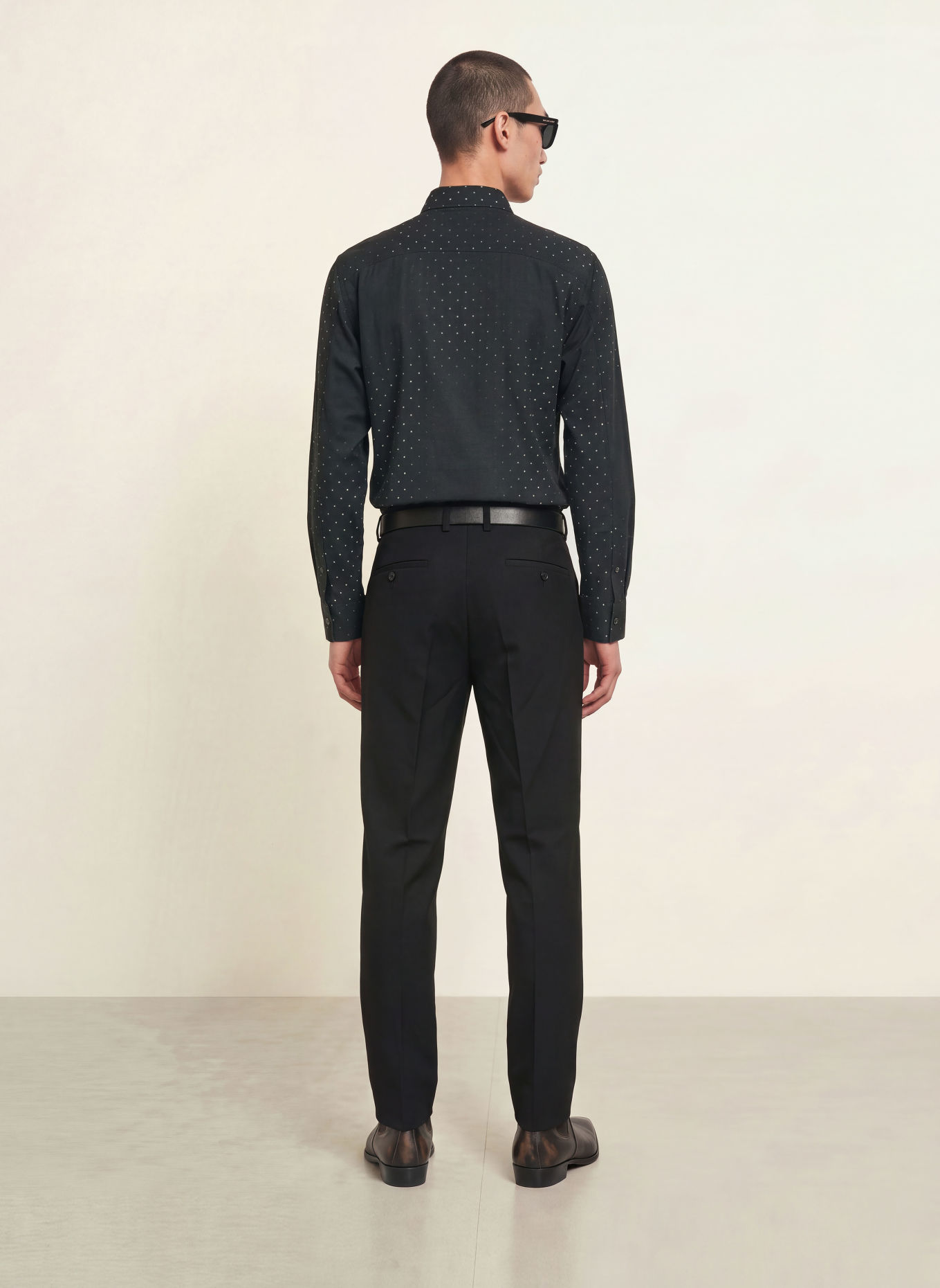 ALLSAINTS Overhemd Extra Slim Fit: ZWART / LICHTGRIJS