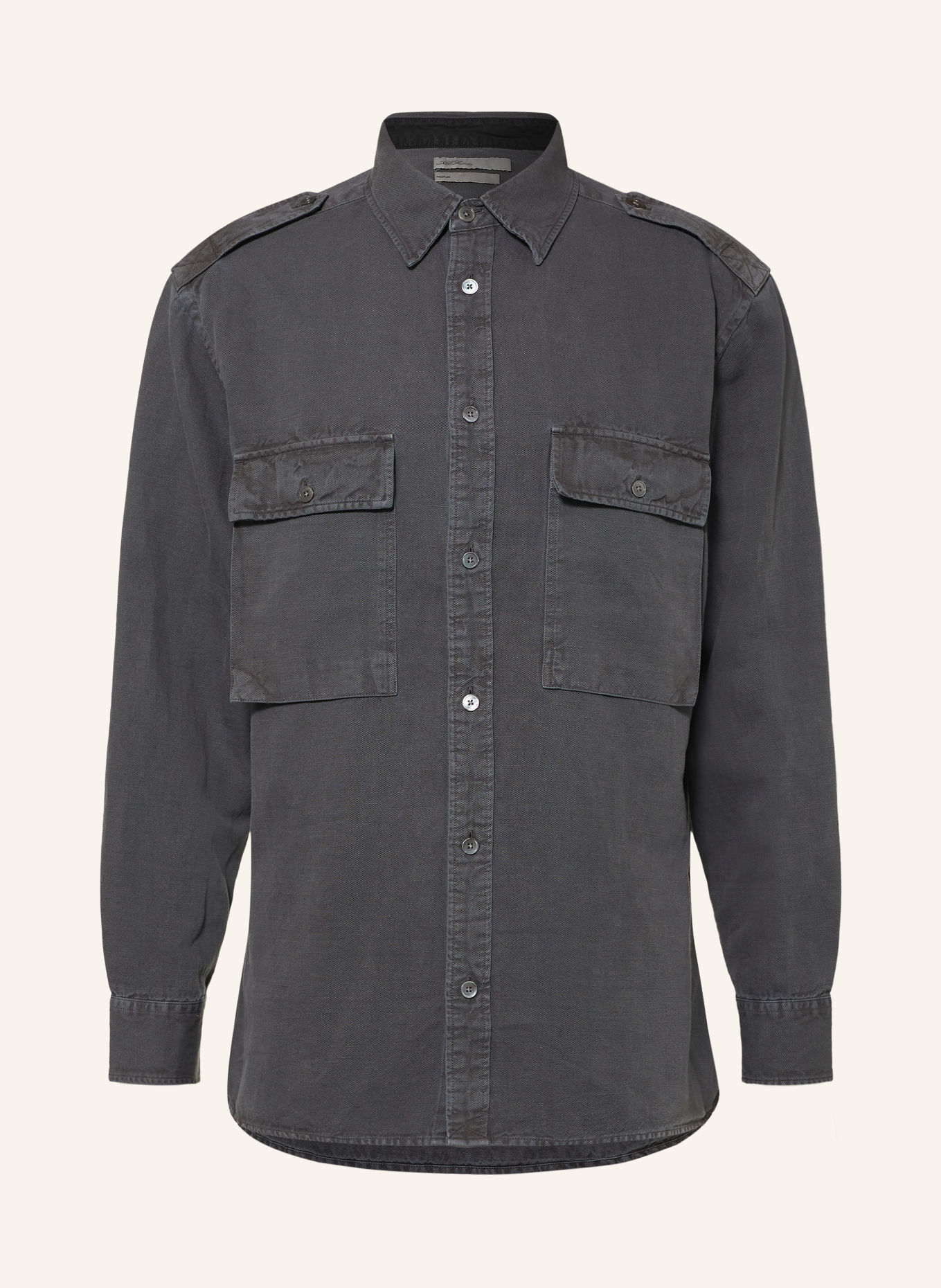 ALLSAINTS Overjacket HART mit Leinen: DUNKELGRAU