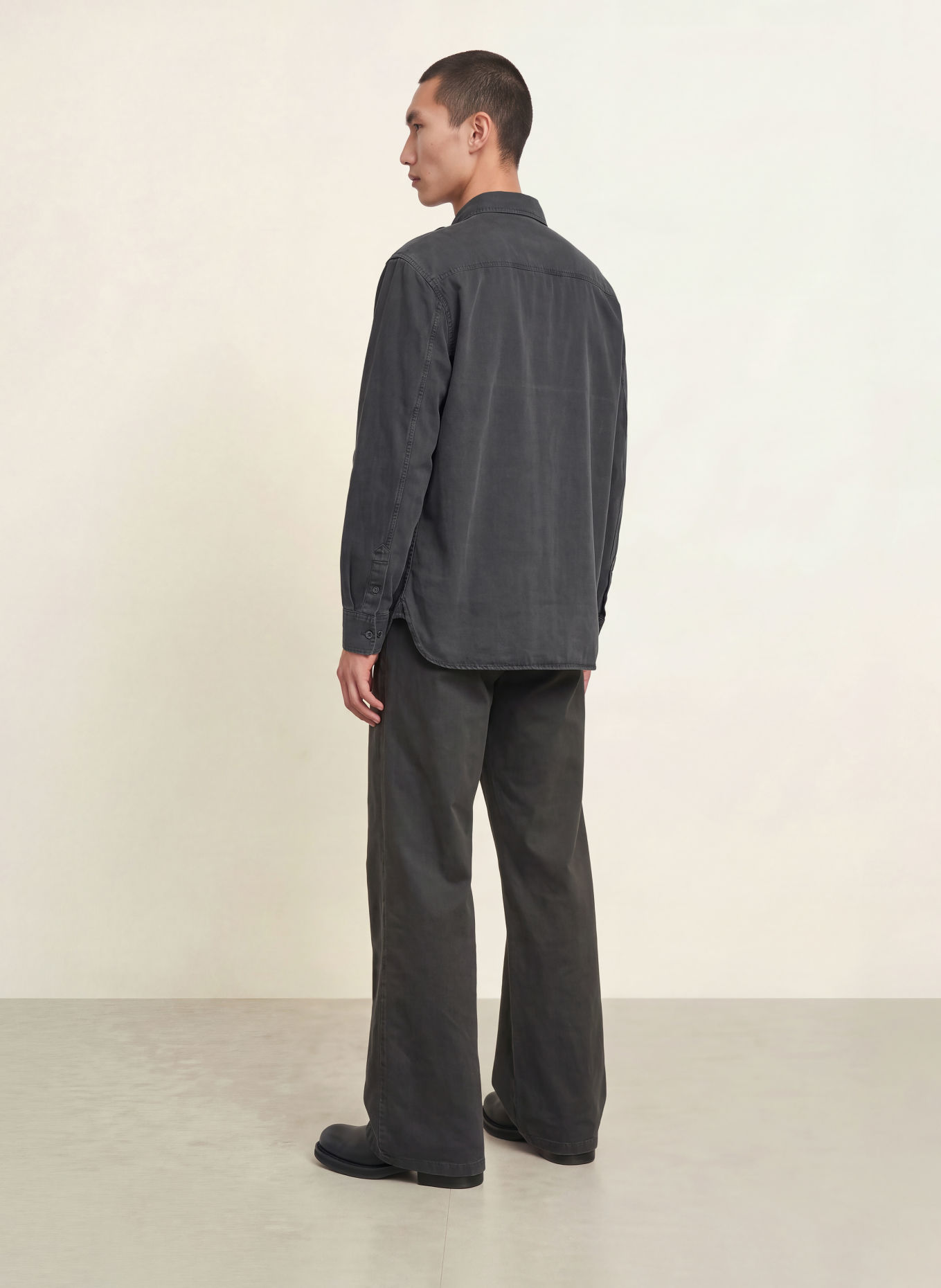 ALLSAINTS Overjacket HART mit Leinen: DUNKELGRAU
