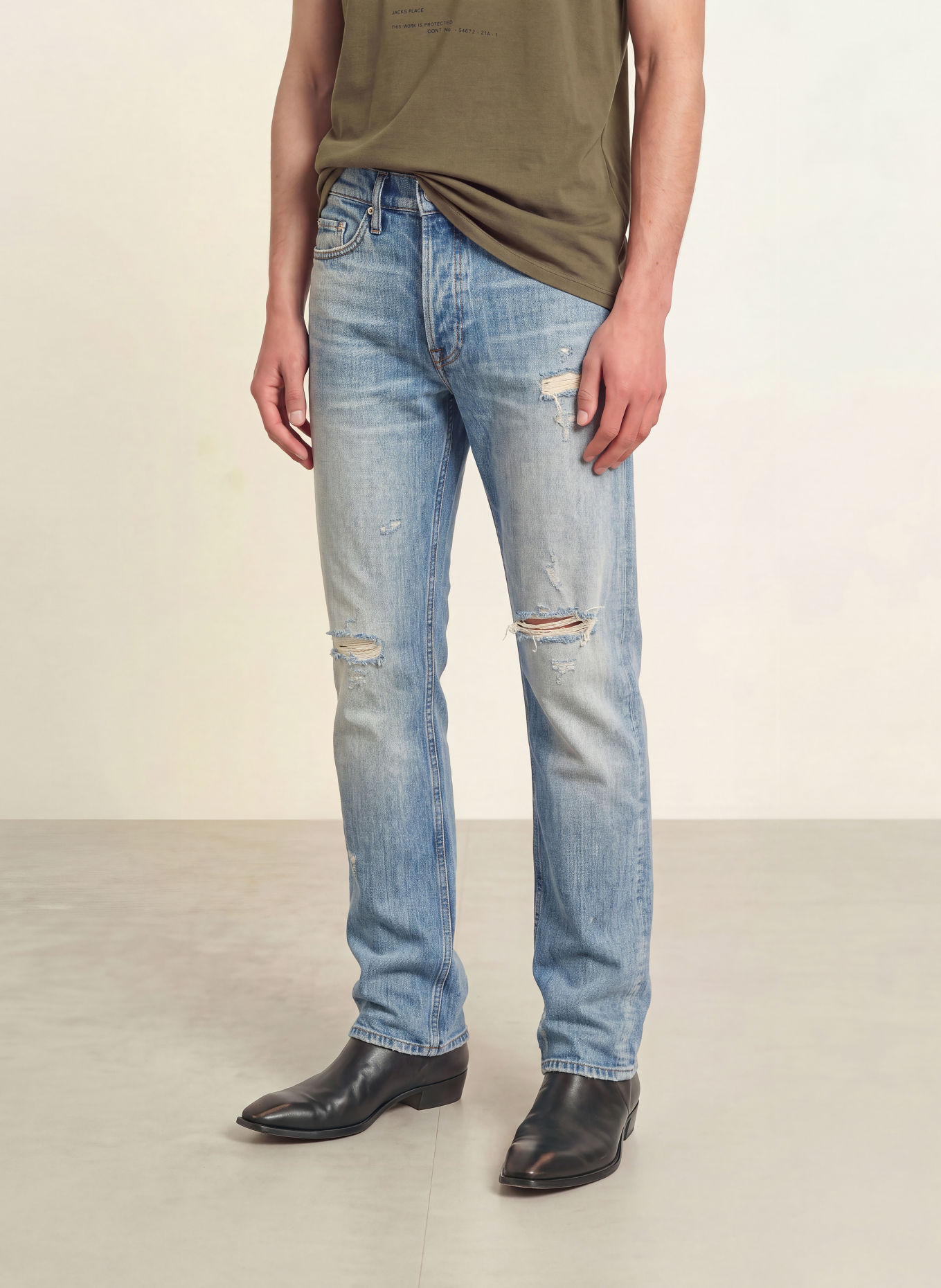 ALLSAINTS Jean slim droit: 10310 DESTROY INDIGO