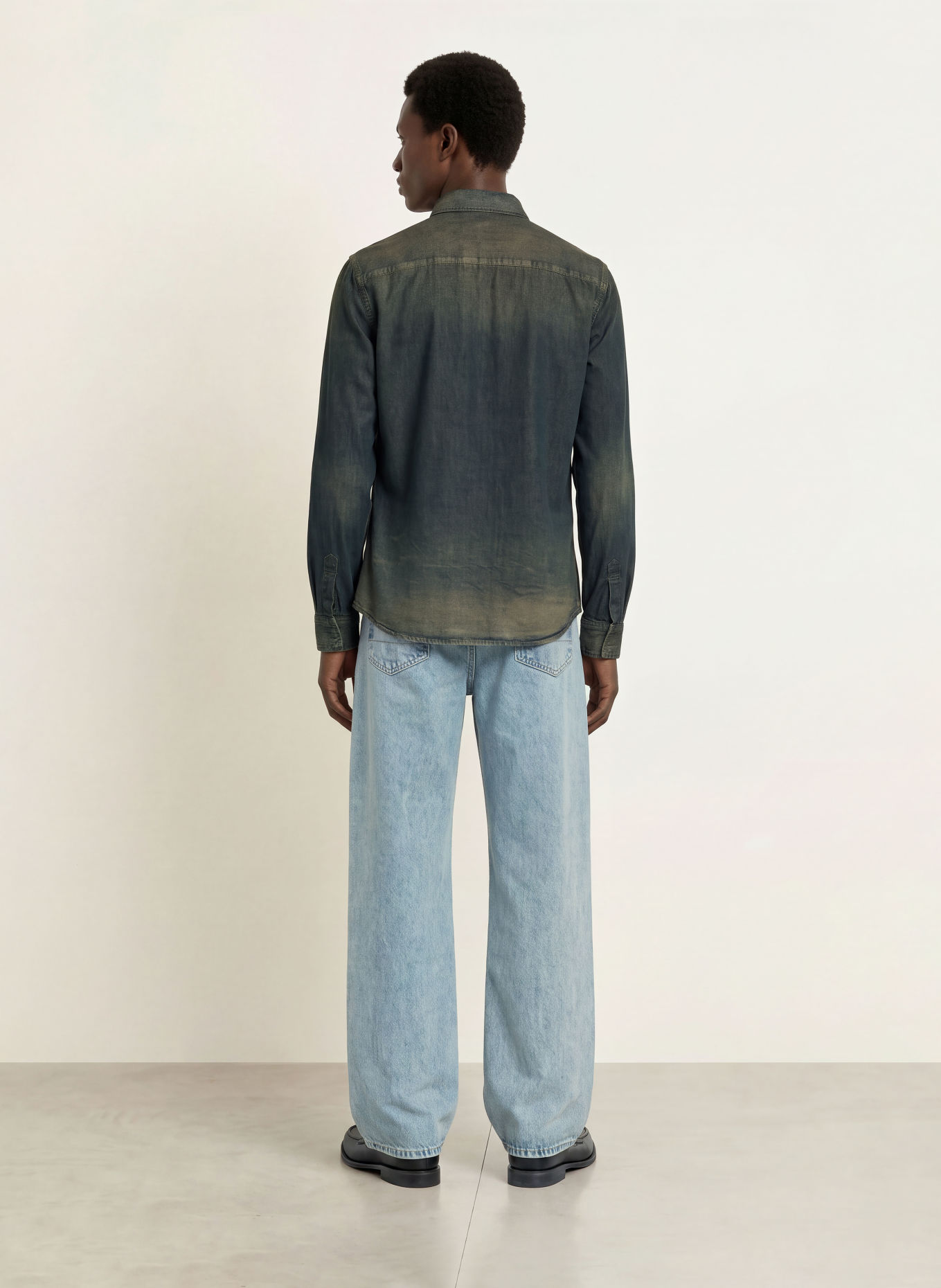 ALLSAINTS Jeanshemd GLEASON Extra Slim Fit: DONKERGRIJS