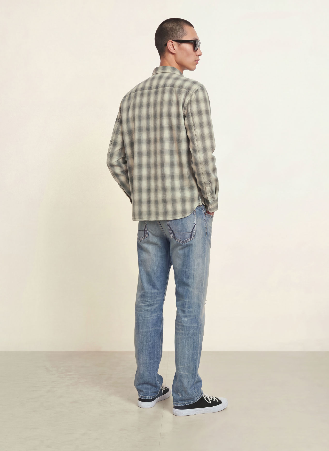 ALLSAINTS Hemd BOWER Extra Slim Fit: GRAU / HELLGRAU