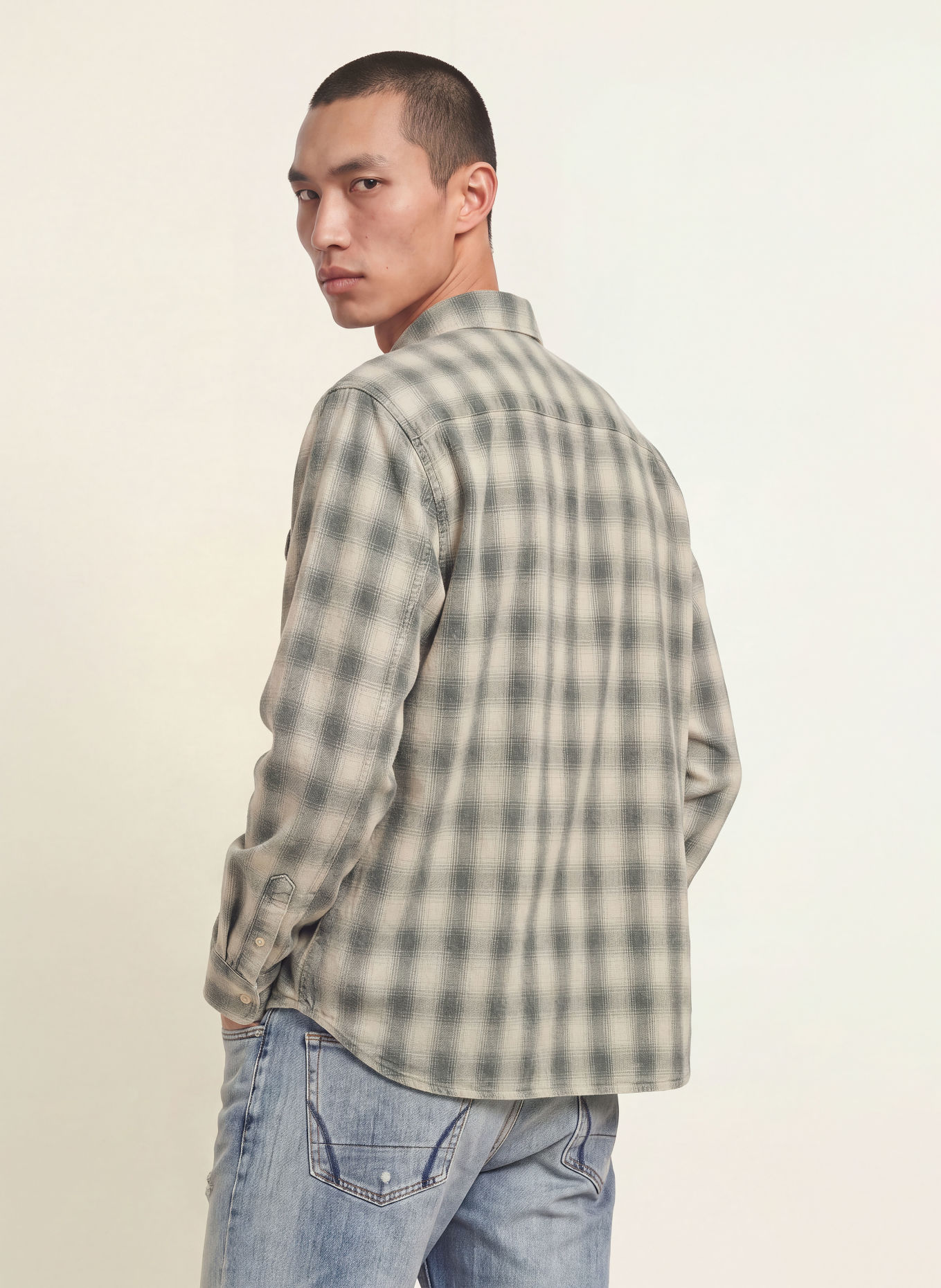 ALLSAINTS Hemd BOWER Extra Slim Fit: GRAU / HELLGRAU