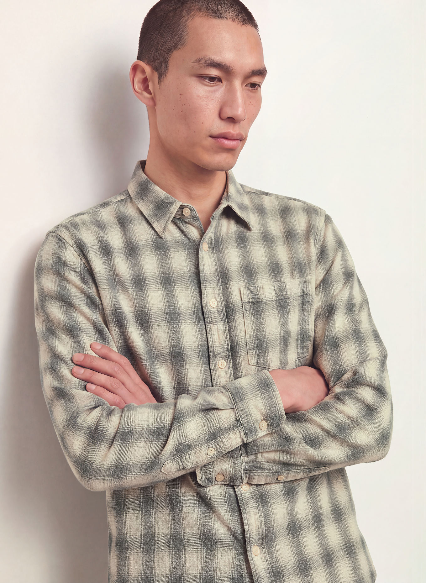 ALLSAINTS Hemd BOWER Extra Slim Fit: GRAU / HELLGRAU