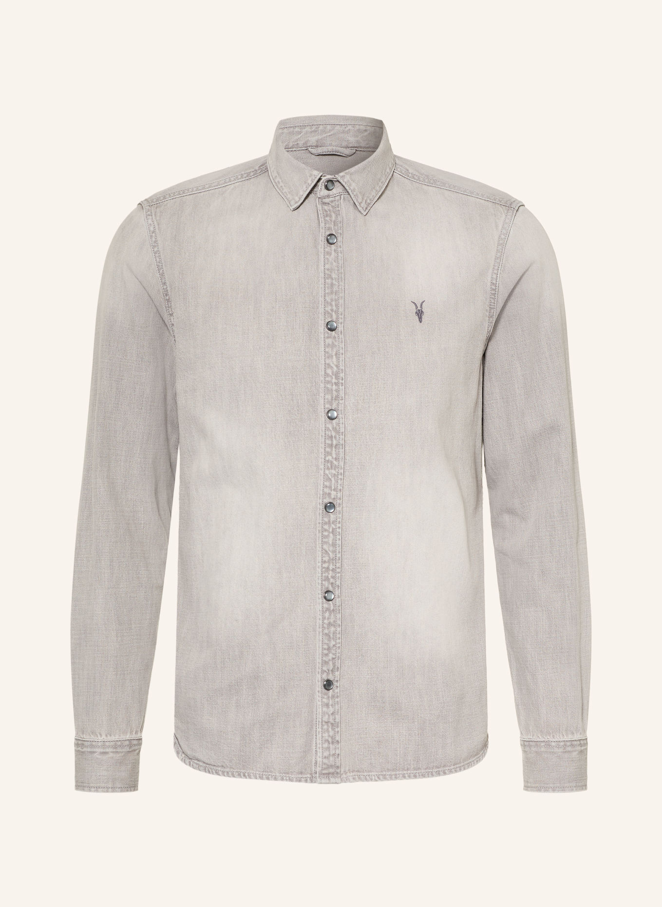 ALLSAINTS Jeanshemd GLEASON Extra Slim Fit: LICHTGRIJS