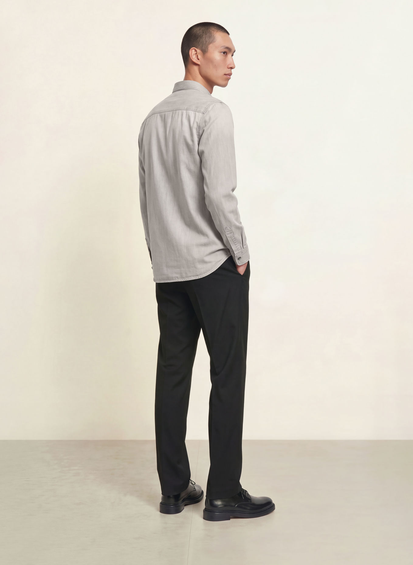 ALLSAINTS Jeanshemd GLEASON Extra Slim Fit: LICHTGRIJS