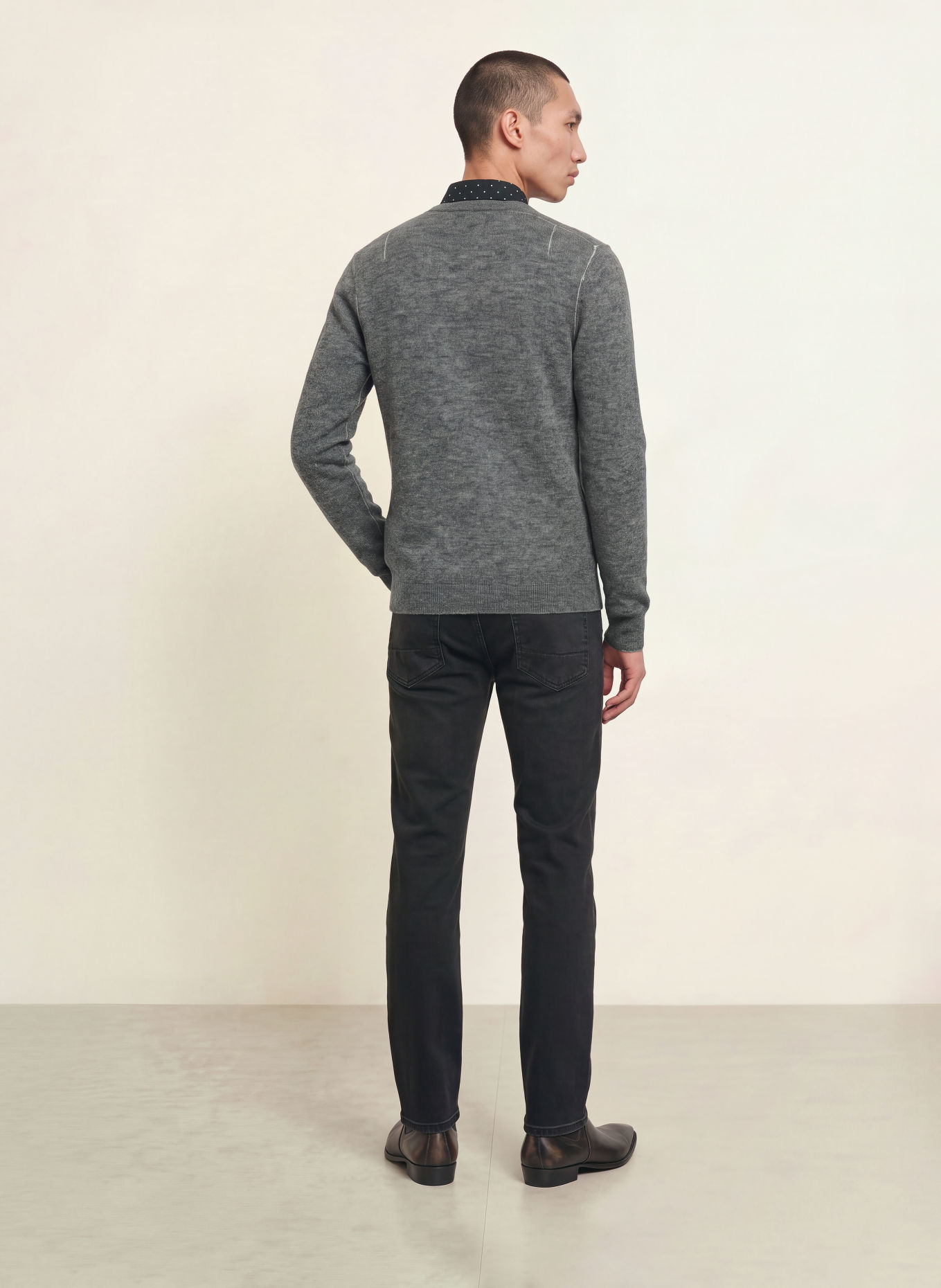 ALLSAINTS Pullover SOREN mit Alpaka: GRAU