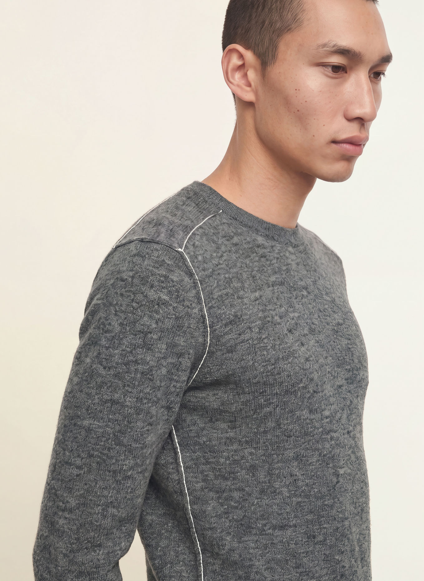 ALLSAINTS Pullover SOREN mit Alpaka: GRAU