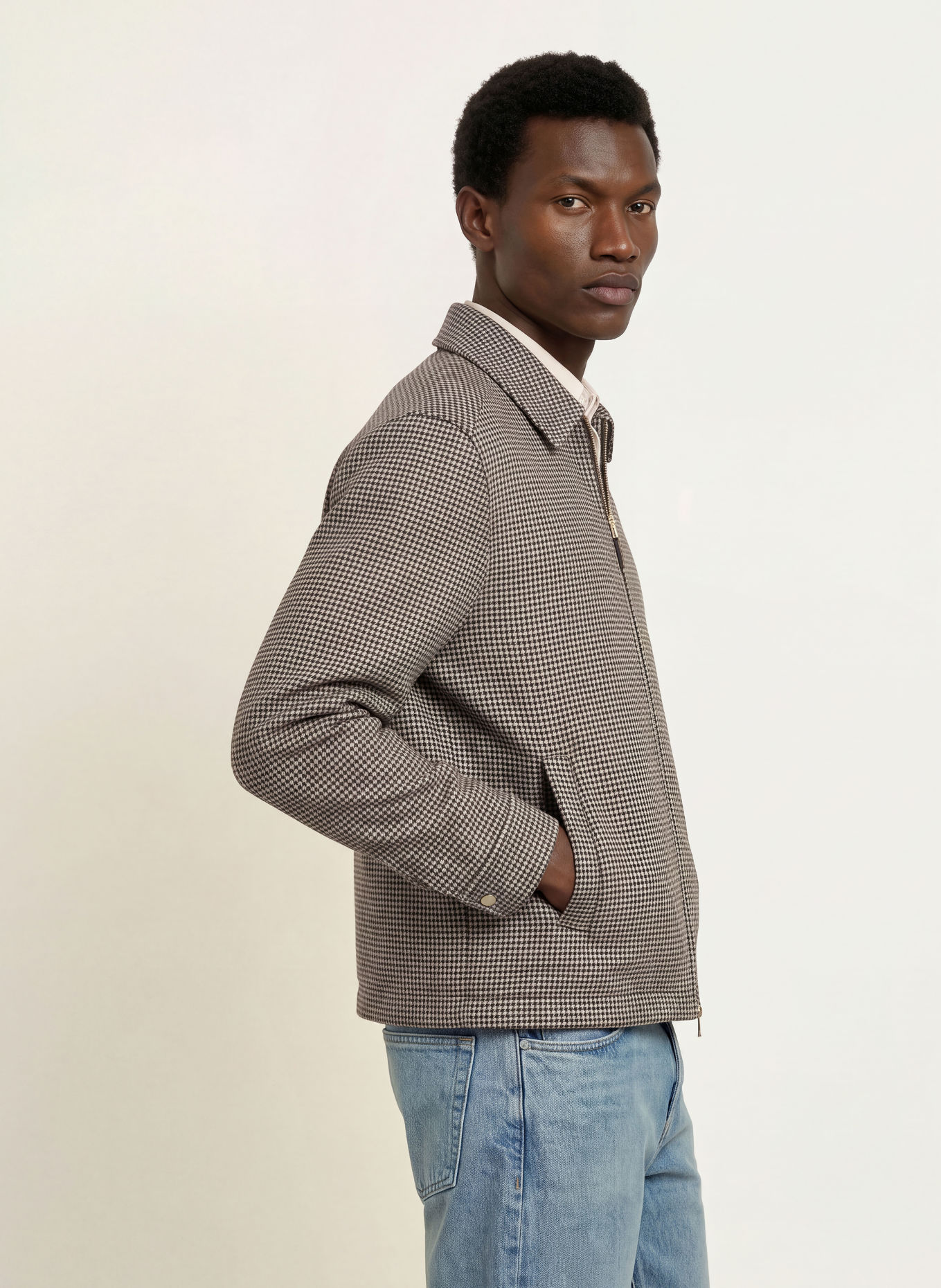 REISS Overjacket PETROV: HELLBRAUN / TAUPE / DUNKELGRAU