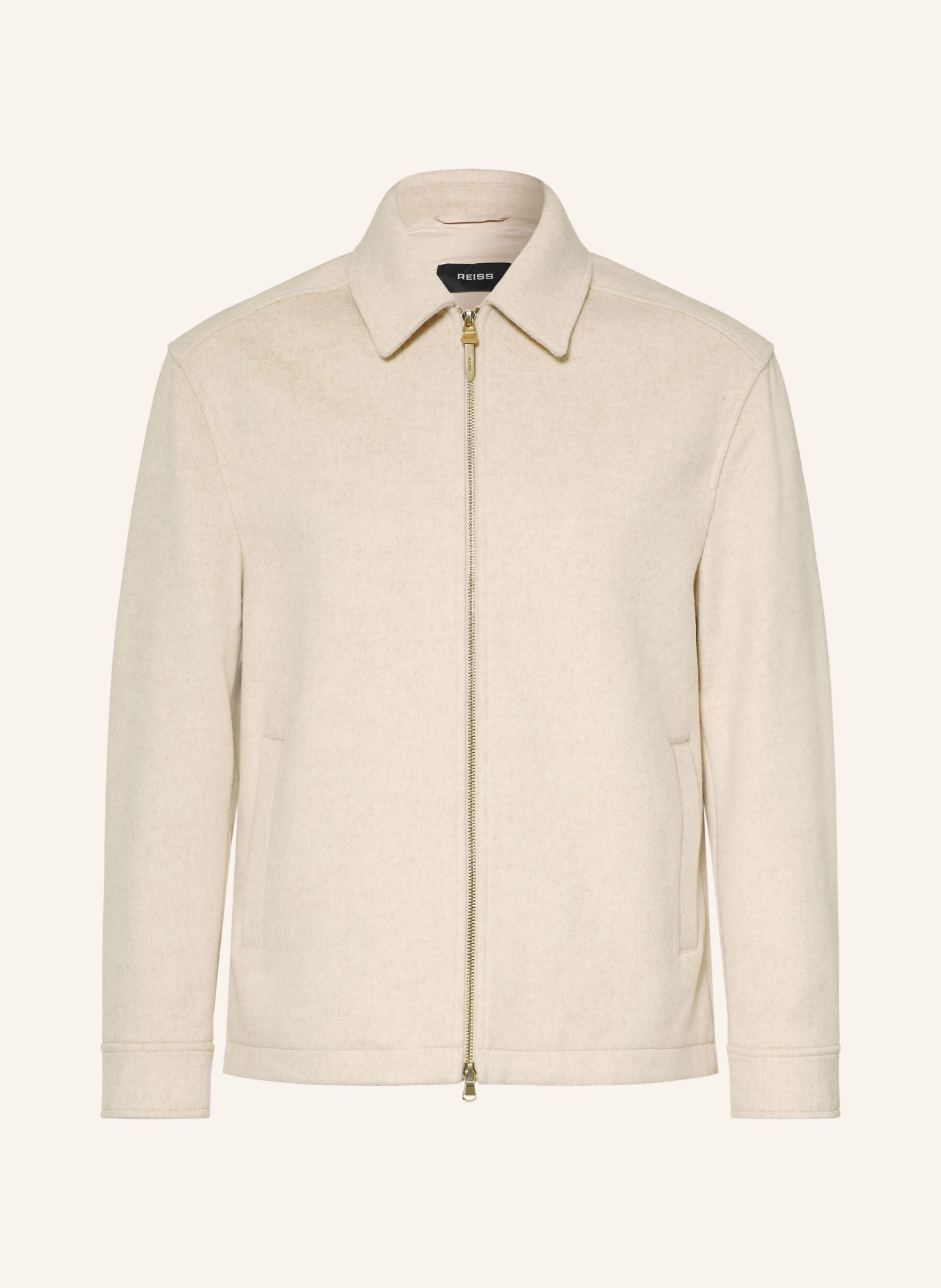 REISS Overshirt FOLEY: HELLBRAUN