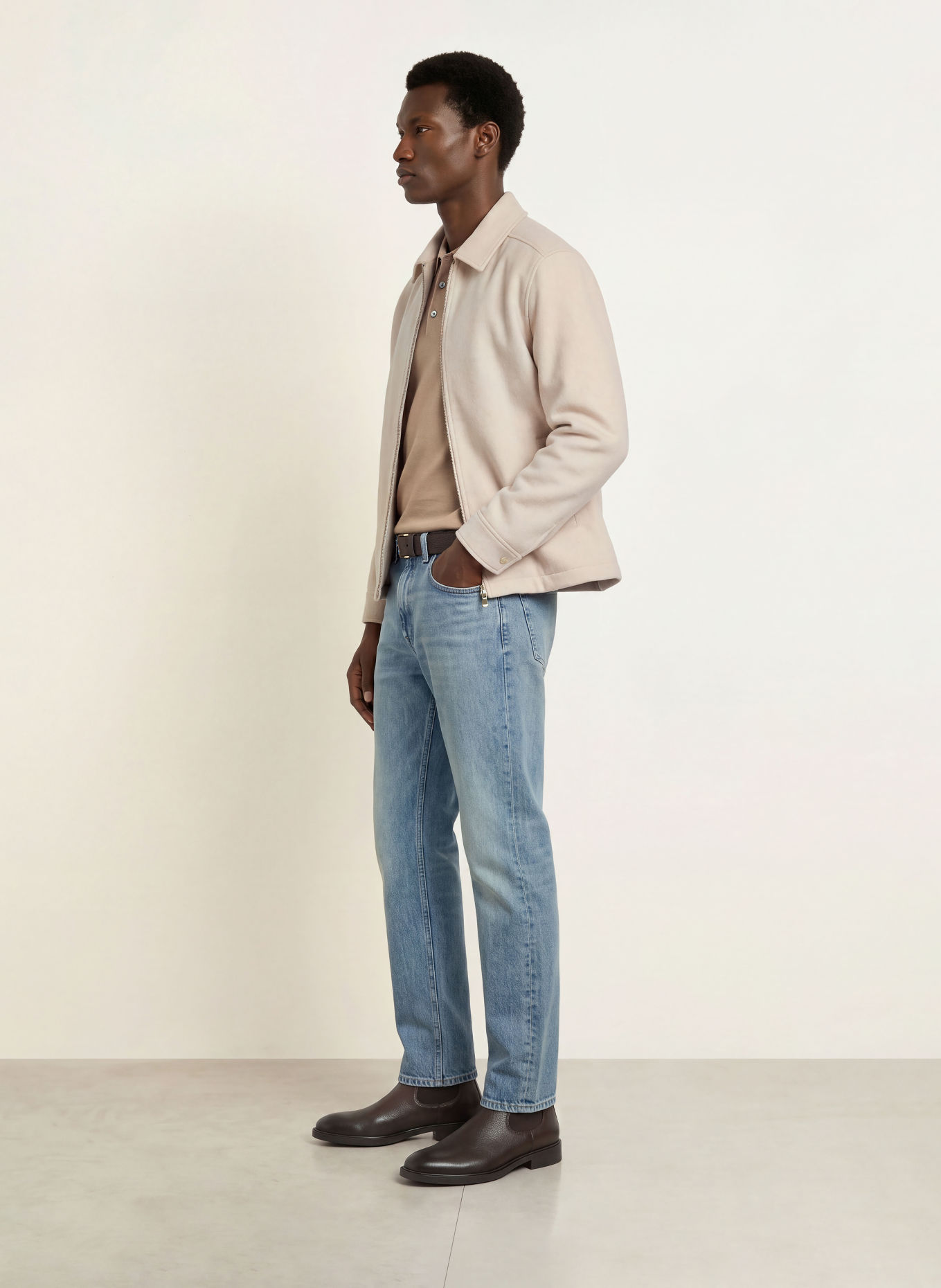 REISS Overshirt FOLEY: HELLBRAUN