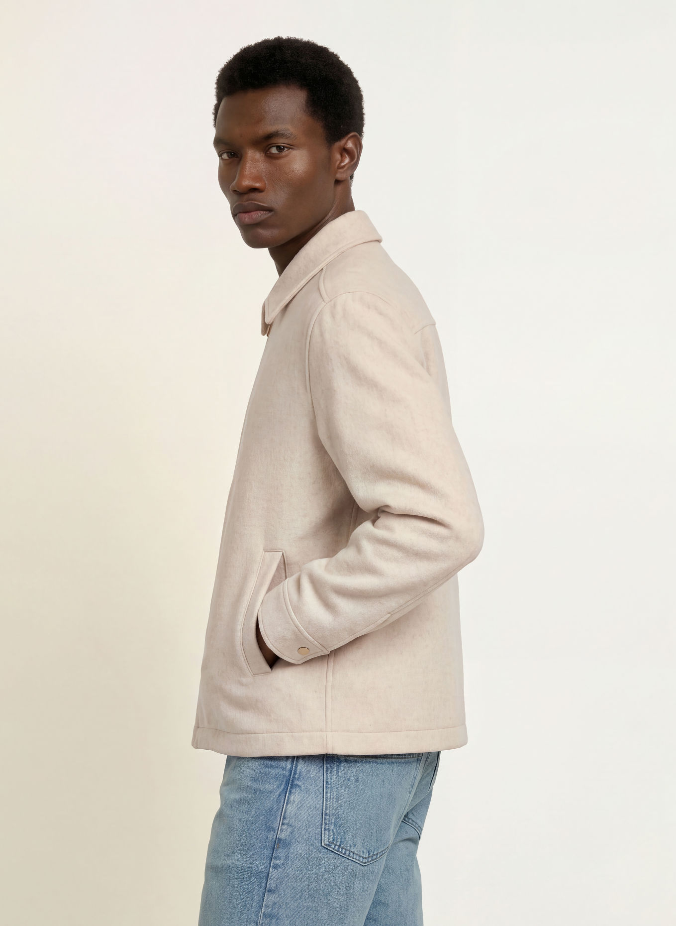 REISS Overshirt FOLEY: HELLBRAUN