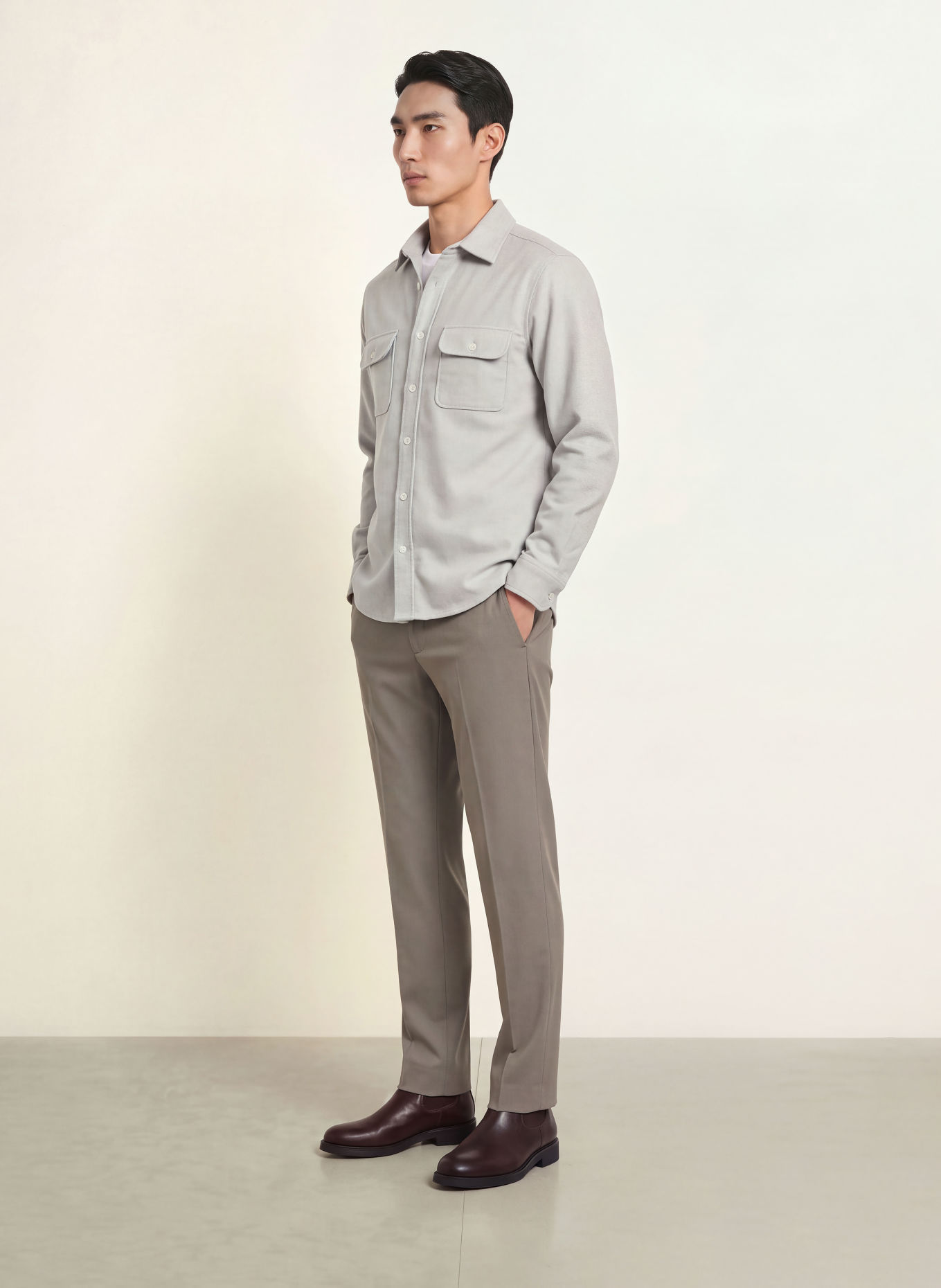 REISS Overshirt SANDS: GRAU