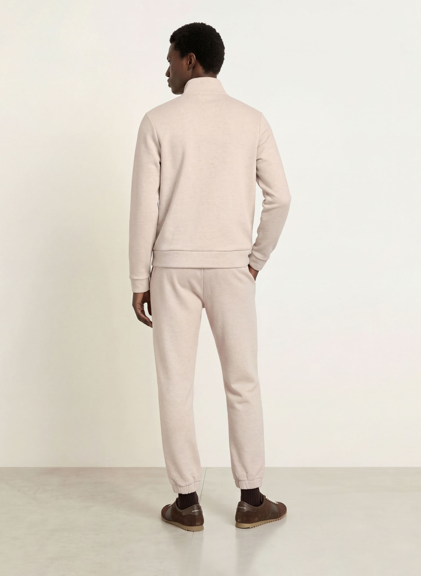 REISS Pantalon en molleton GRIS: BEIGE