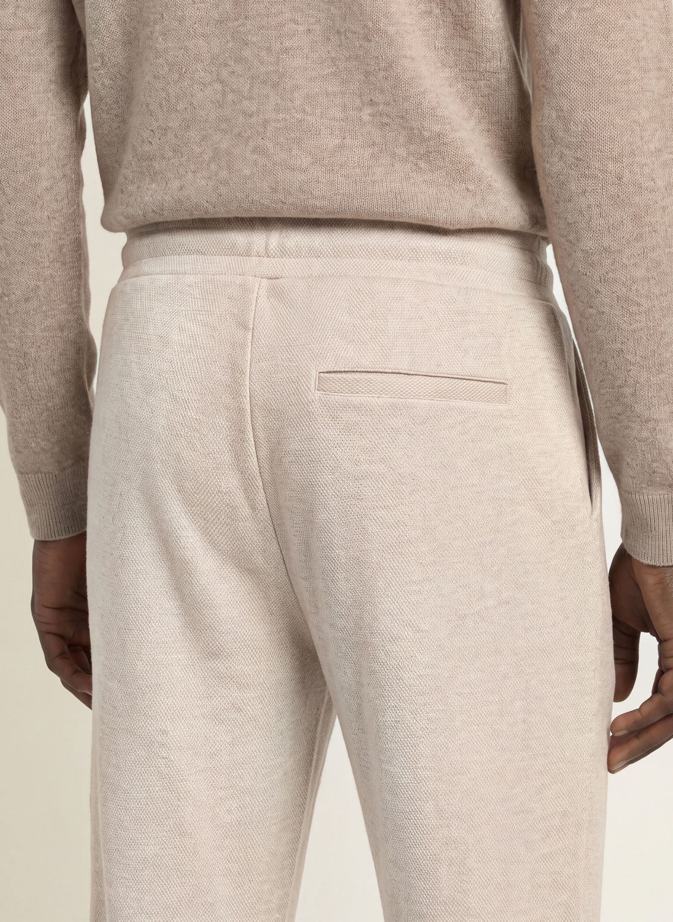 REISS Pantalon en molleton GRIS: BEIGE