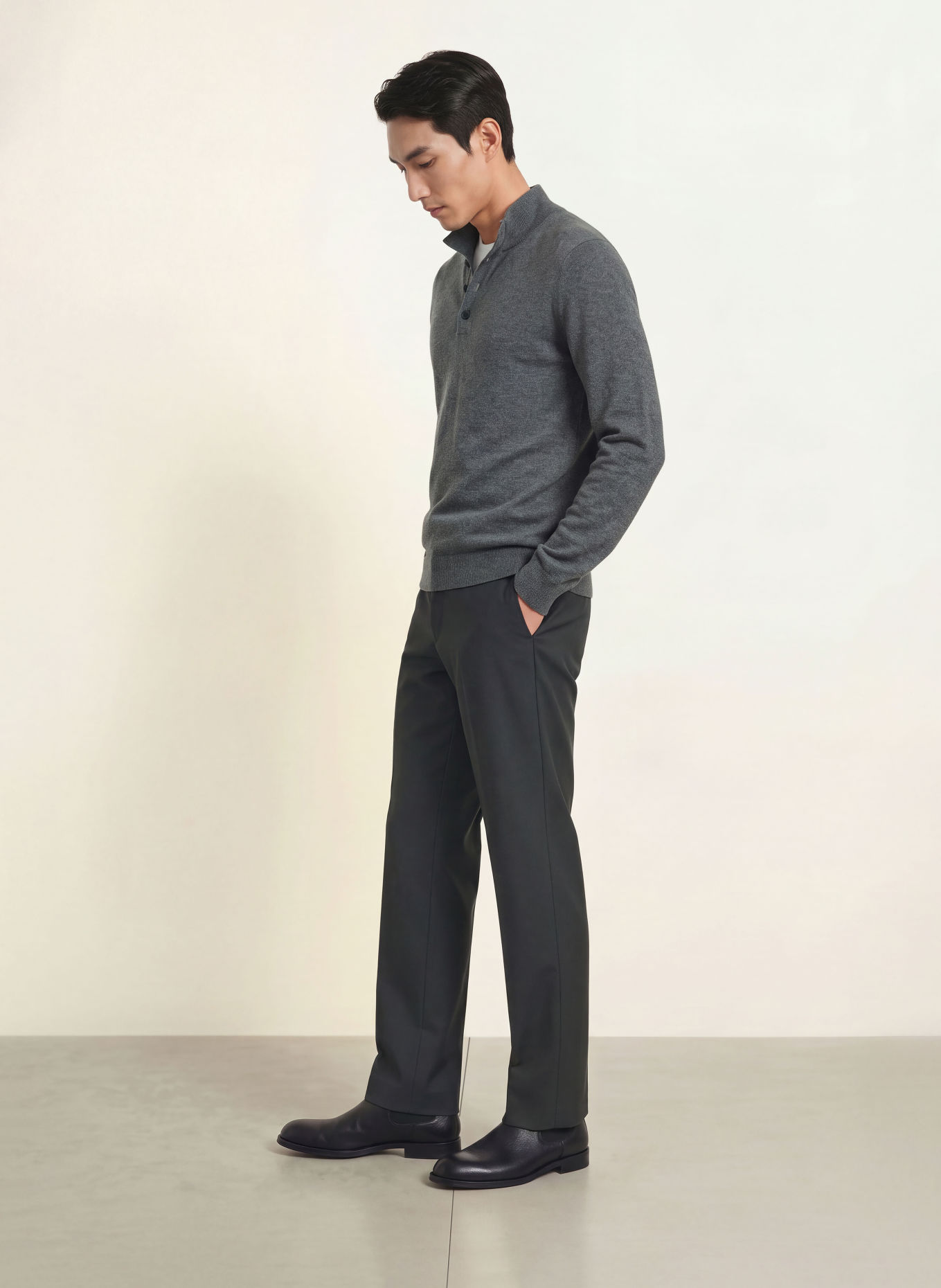 REISS Cashmere-Troyer PRINCE: GRAU