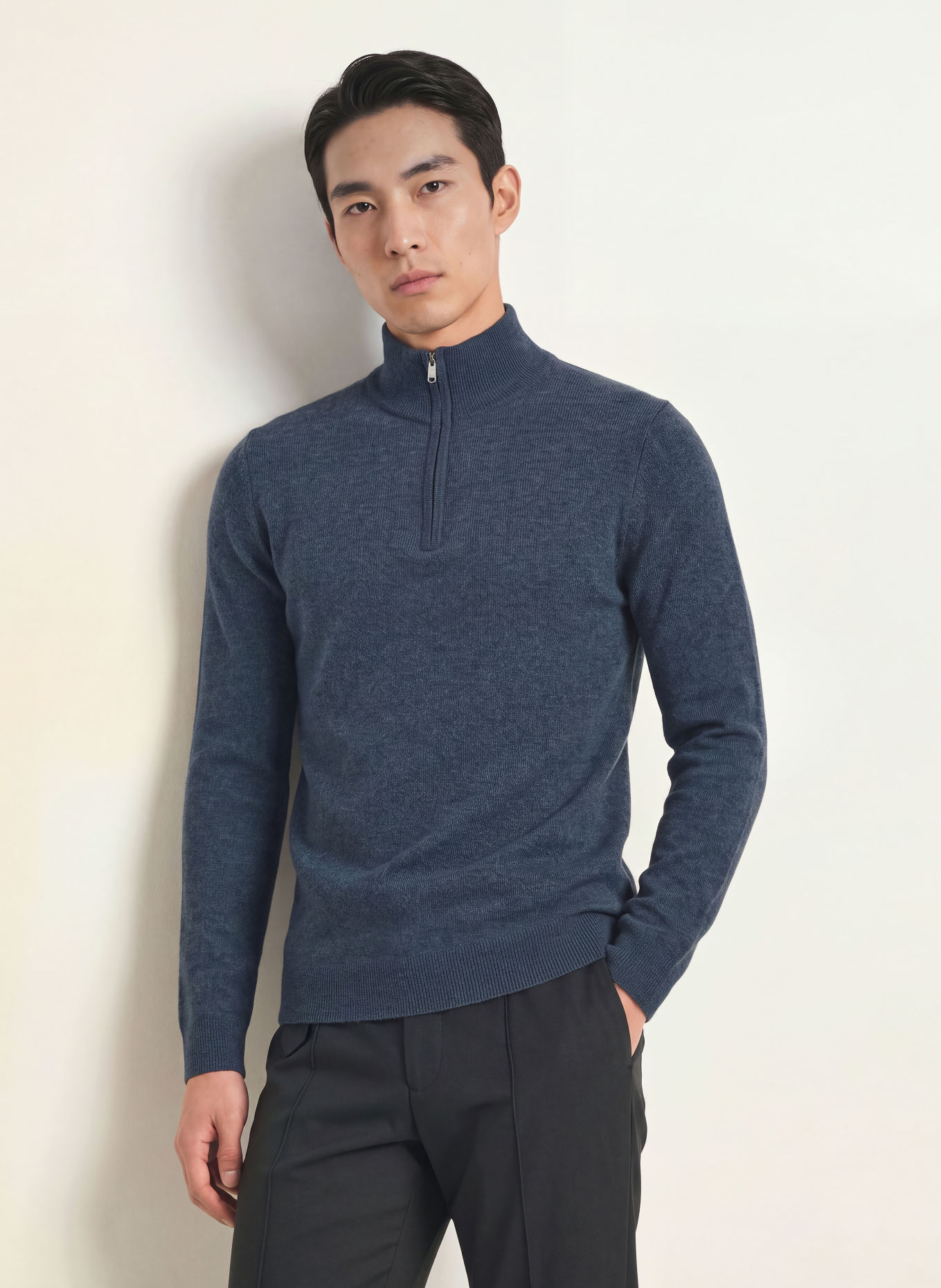 REISS Cashmere-Troyer ROYAL: DUNKELBLAU