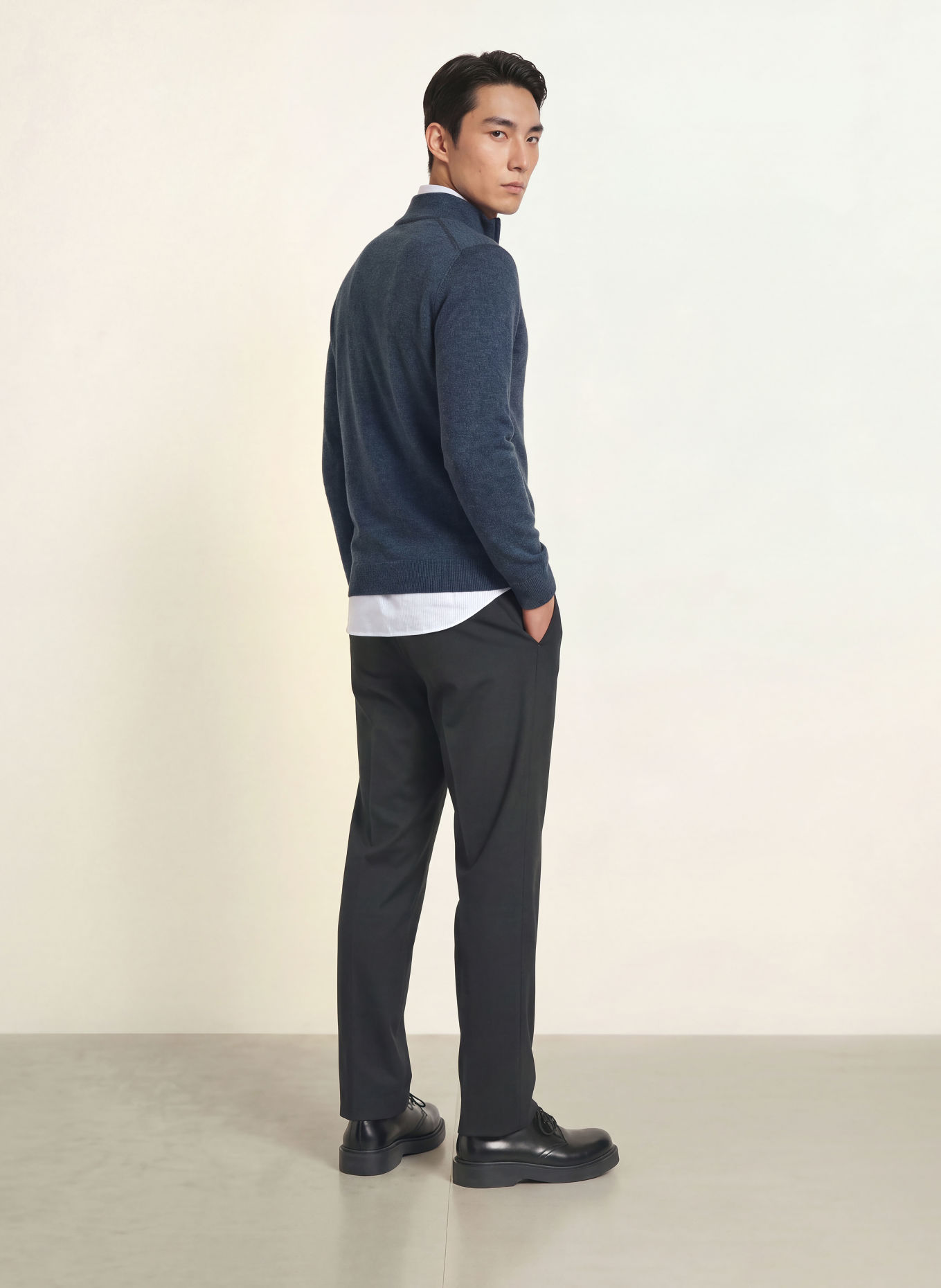REISS Cashmere-Troyer ROYAL: DUNKELBLAU