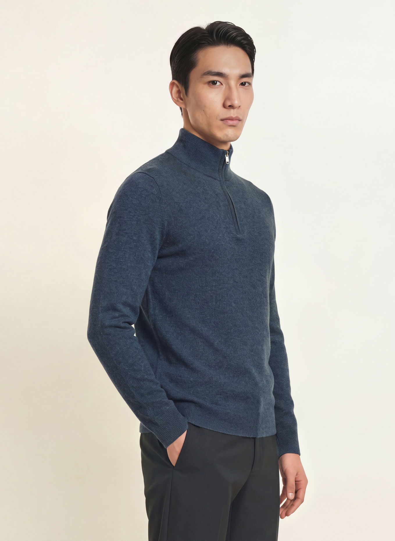 REISS Cashmere-Troyer ROYAL: DUNKELBLAU