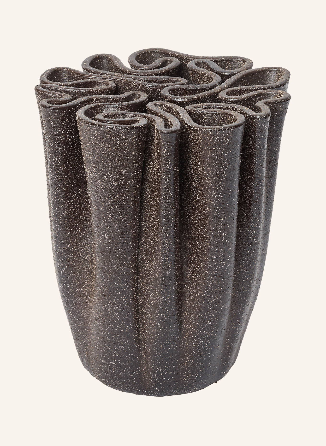 Ferm LIVING DEDALI Vase: DARK BROWN