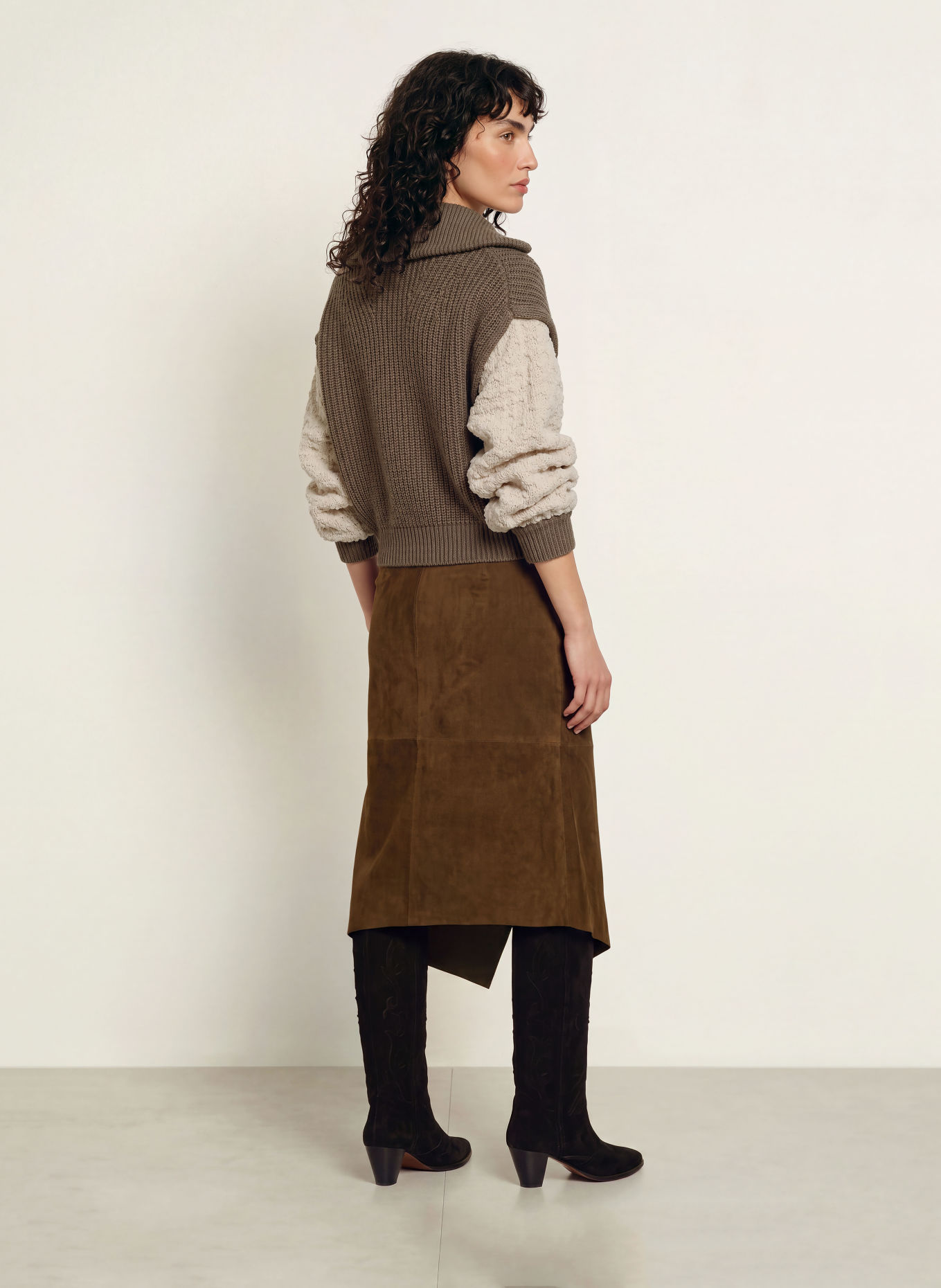 ba&sh Cardigan ESSEN: MØRKEBRUN / CREME