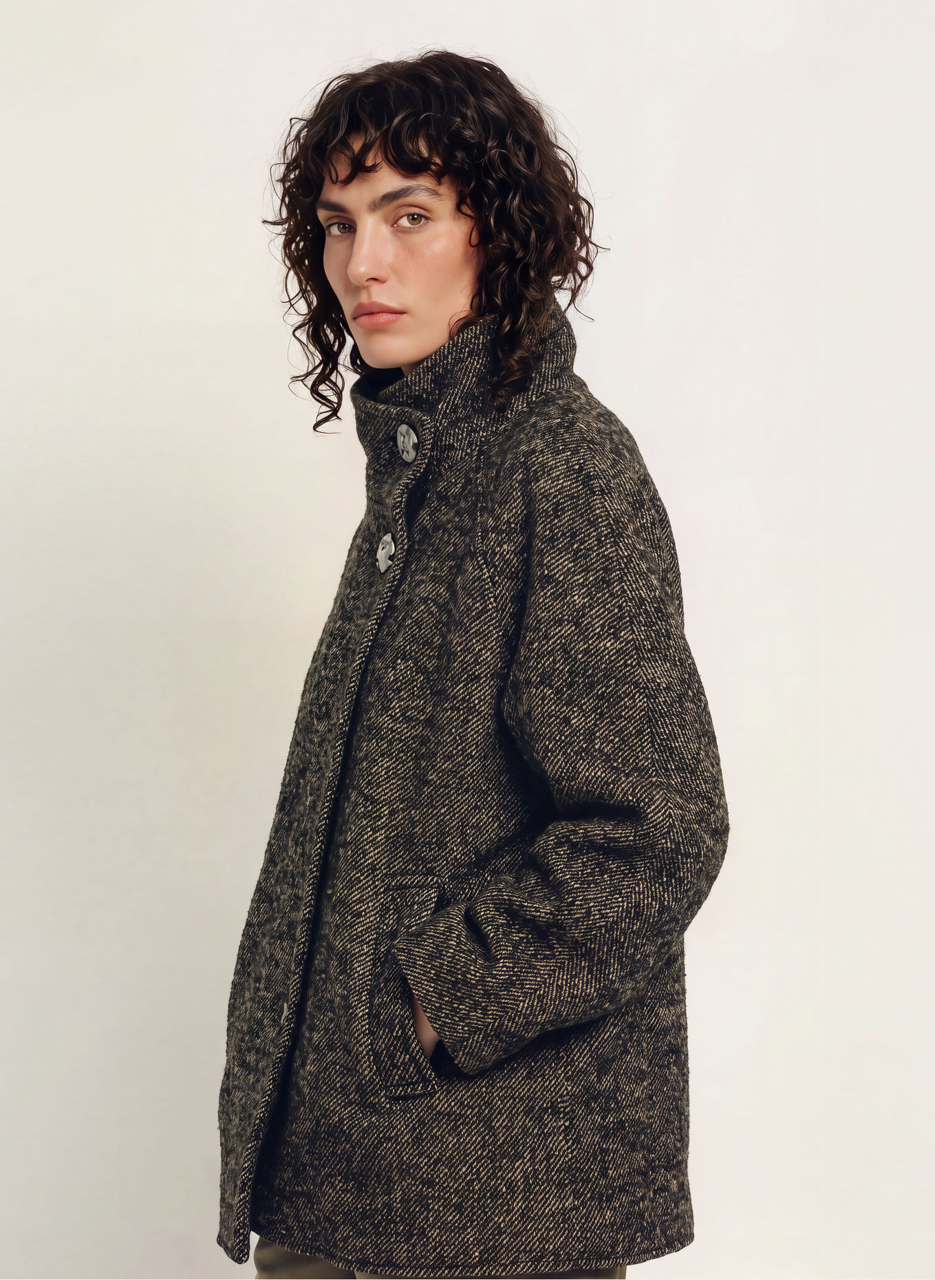ba&sh Jacke NAOMI: SCHWARZ / BEIGE