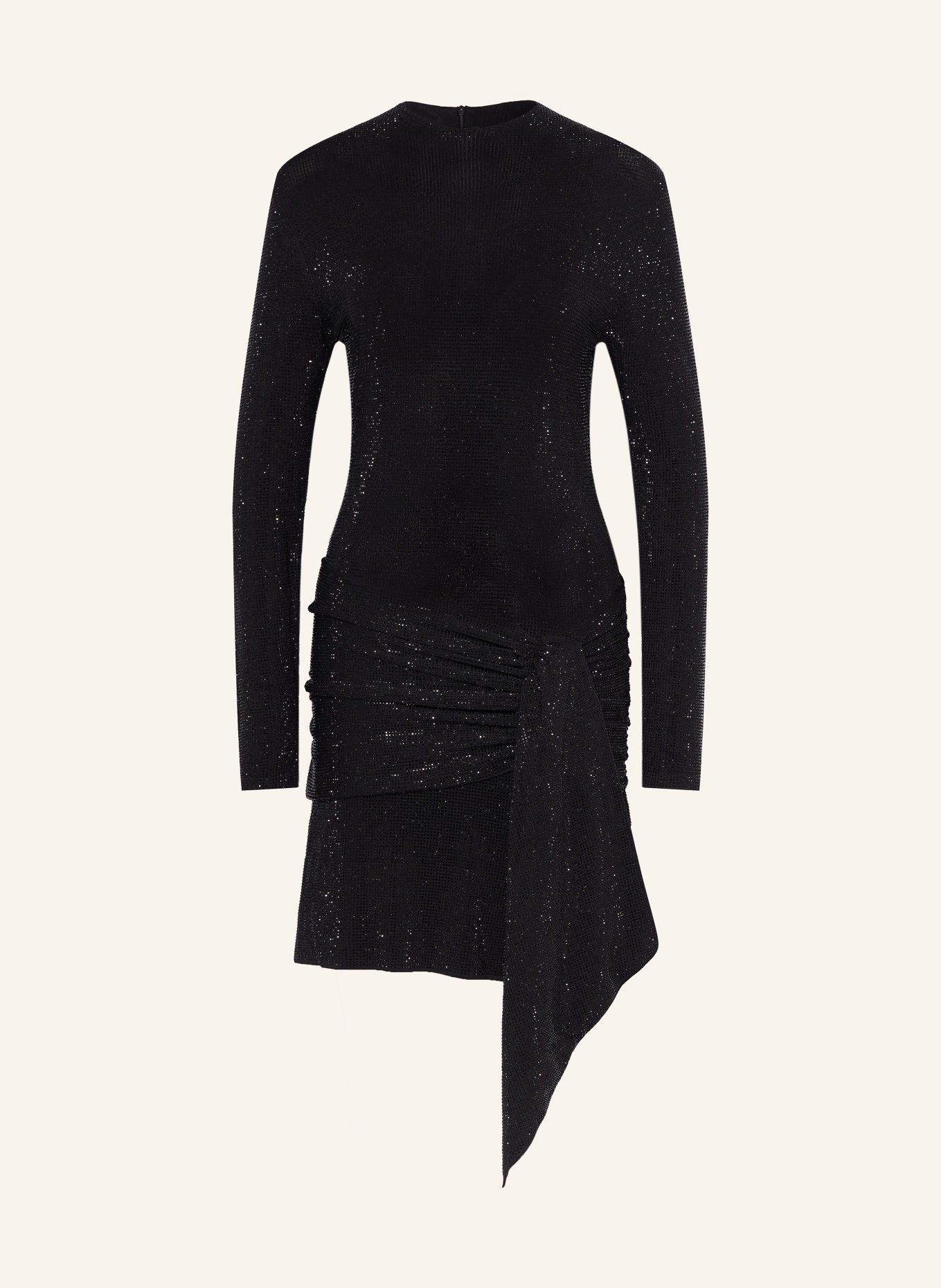 maje Cocktailkleid mit Schmucksteinen: SCHWARZ