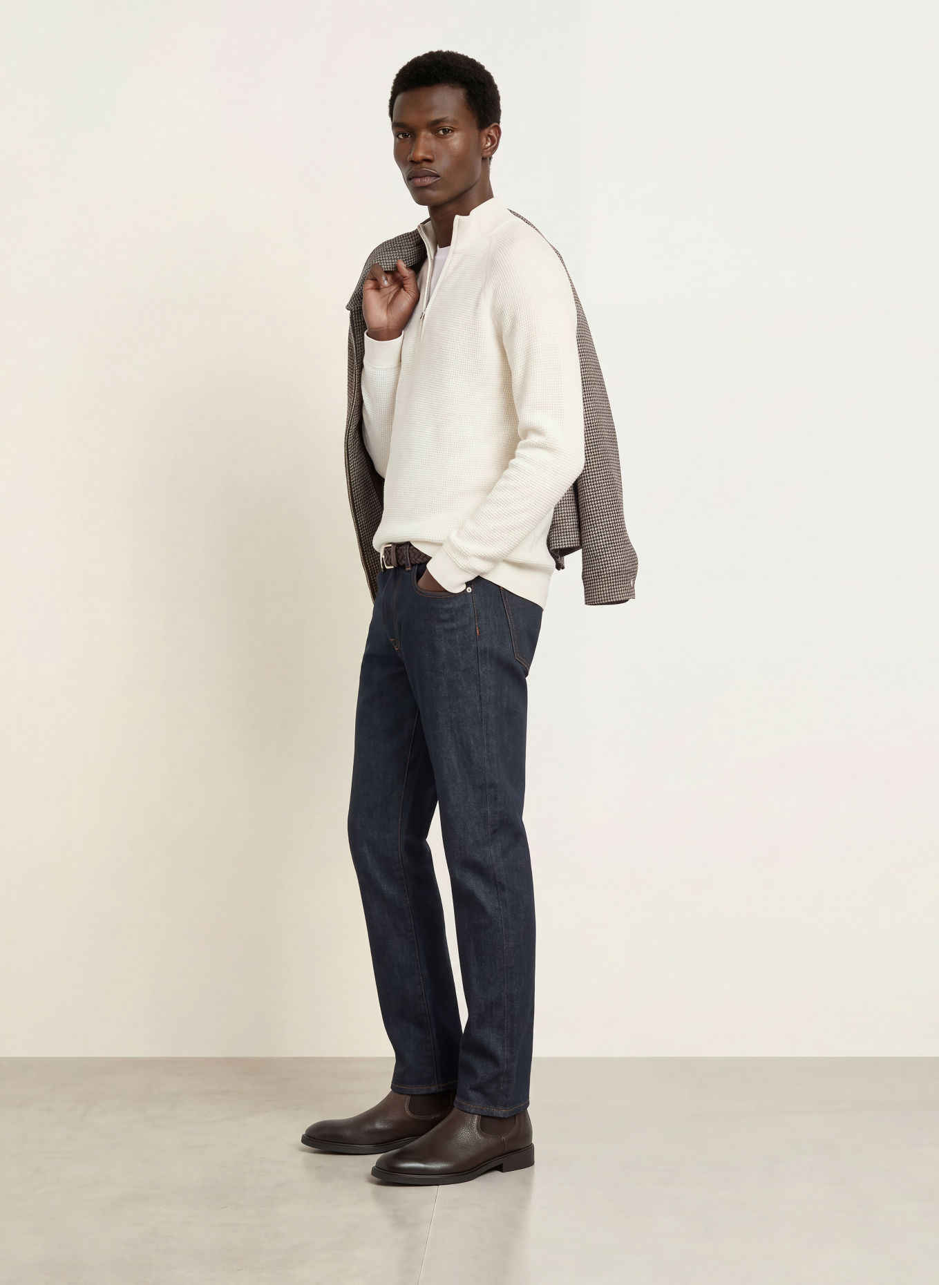 REISS Cashmere-Troyer TRISTAN: WEISS