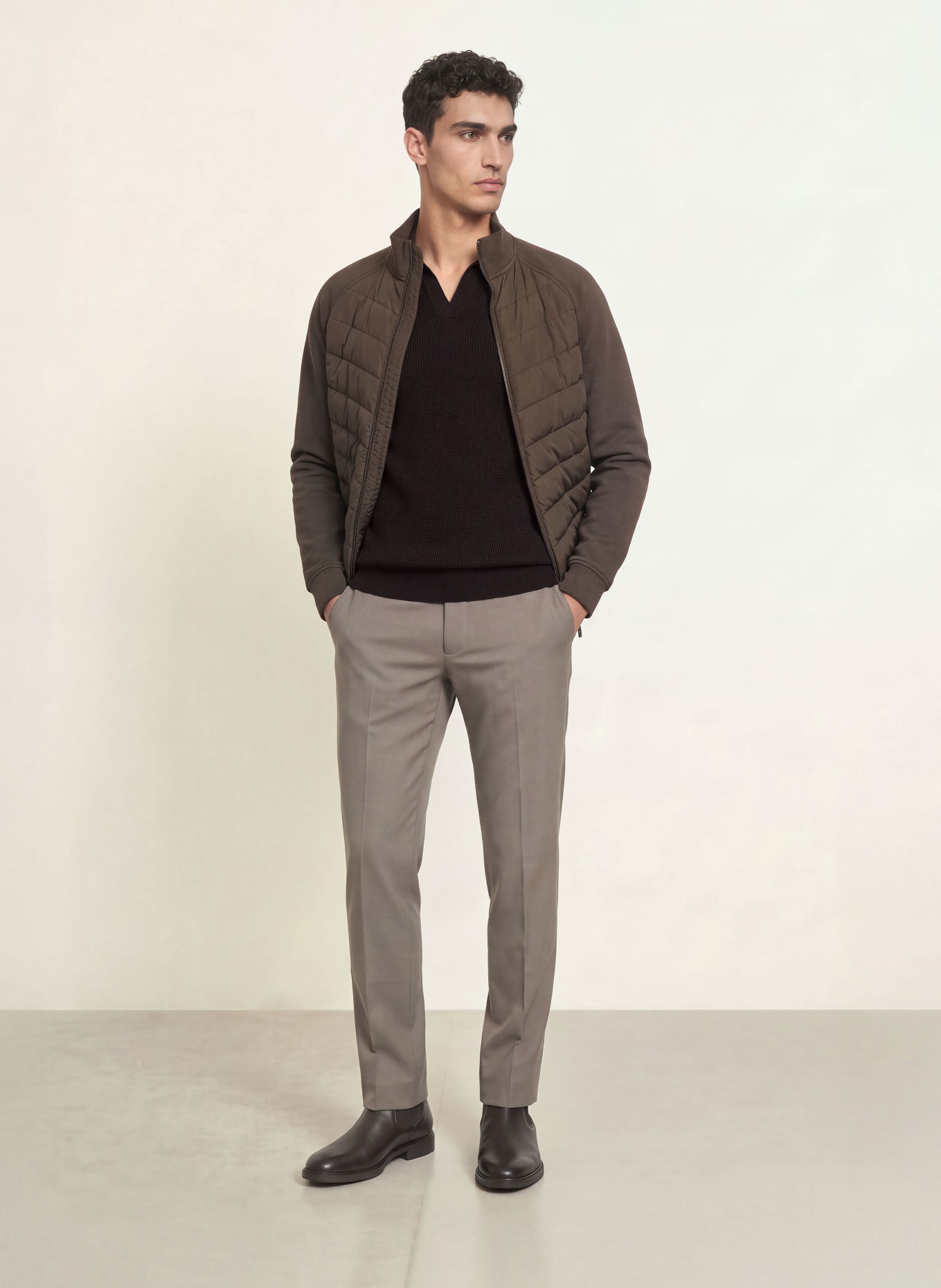 REISS SPENCE Sweater: DARK BROWN