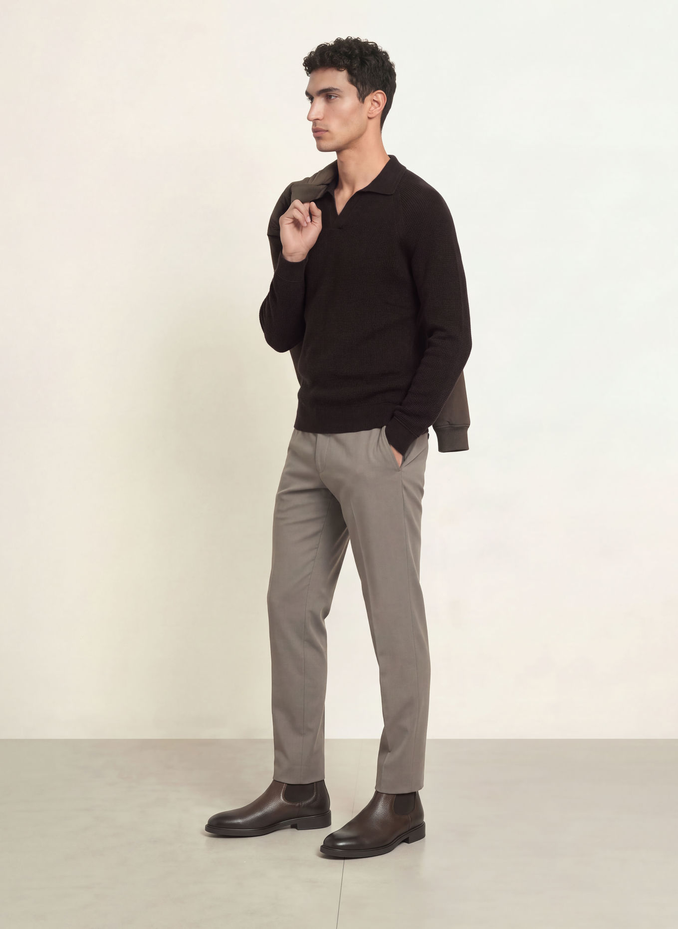 REISS SPENCE Sweater: DARK BROWN