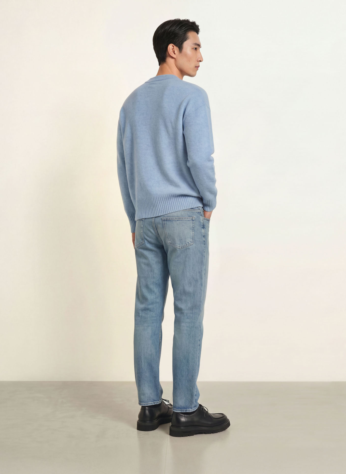 REISS ALBERZ Sweater: LIGHT BLUE