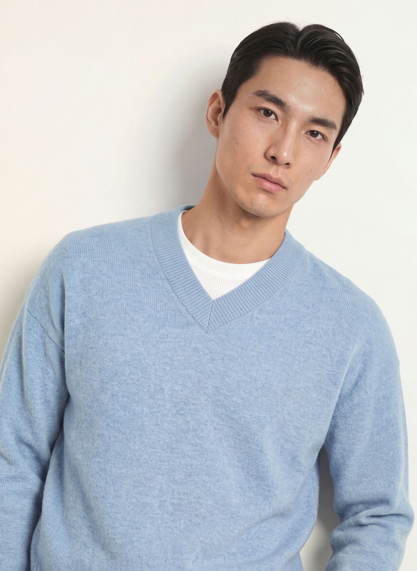 REISS ALBERZ Sweater: LIGHT BLUE