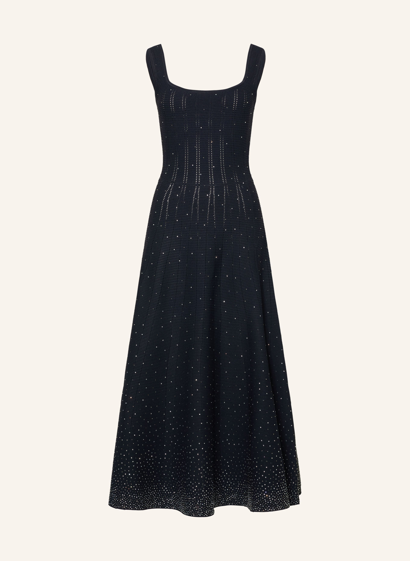 maje Strickkleid mit Schmucksteinen: DUNKELBLAU