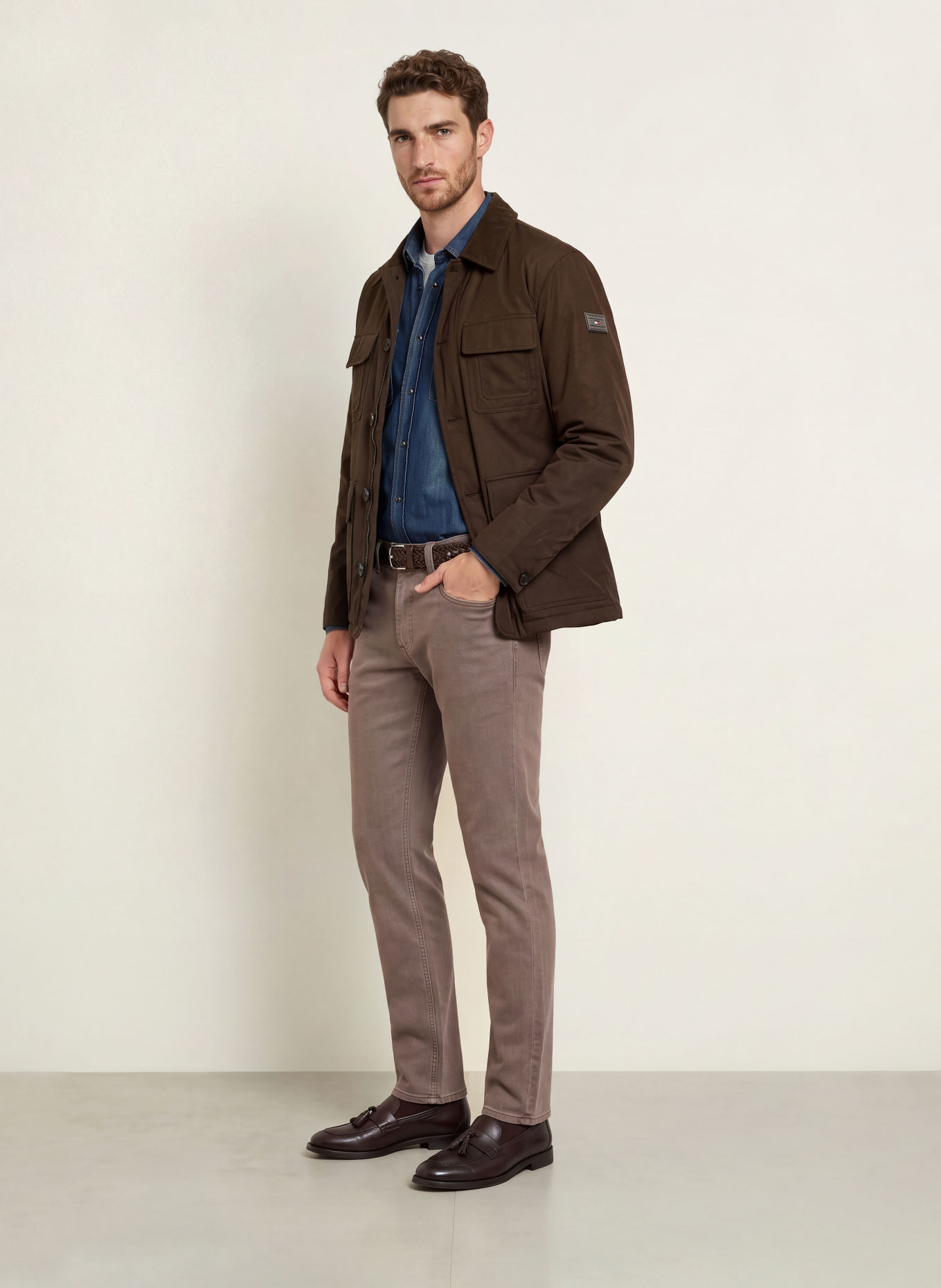 FAHERTY Hose TERRY Tailored Fit: DUNKELBRAUN