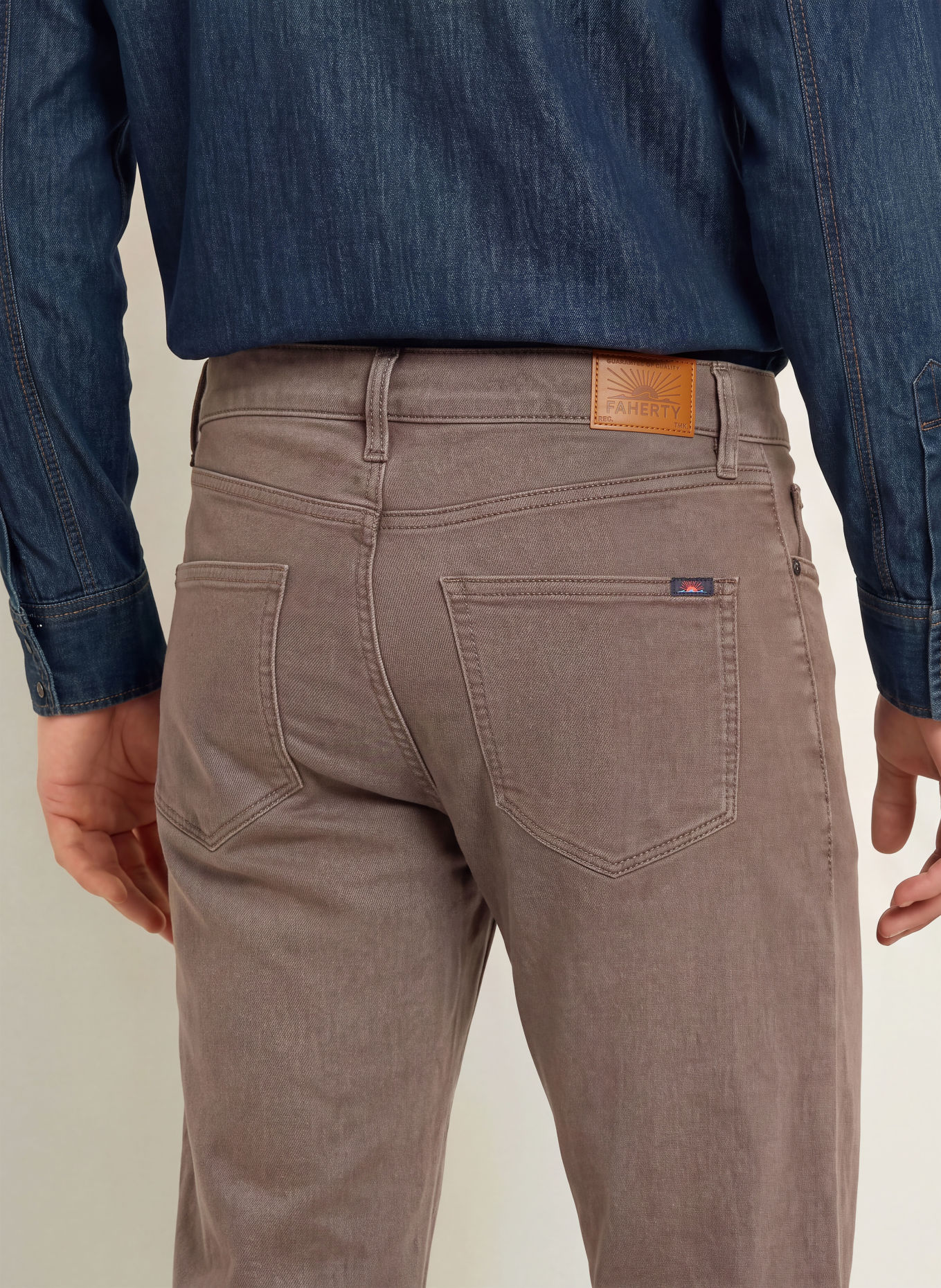 FAHERTY Hose TERRY Tailored Fit: DUNKELBRAUN