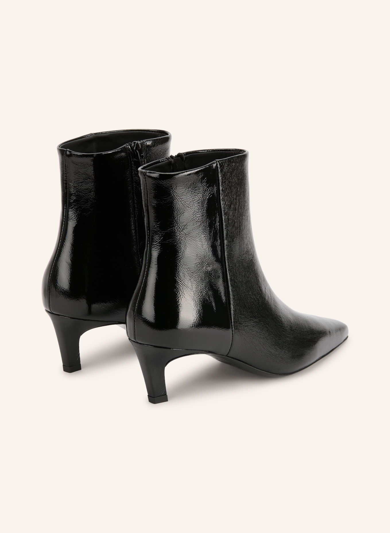 MRS & HUGS Bottines en cuir verni: NOIR