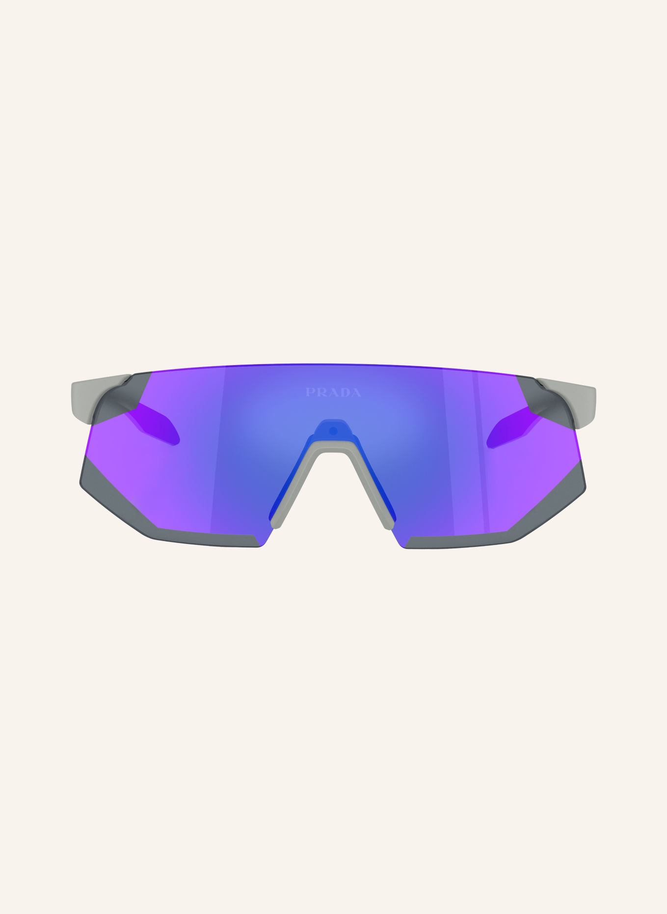 PRADA LINEA ROSSA PS C03SU Sunglasses: MATTE GRAY/DARK BLUE MIRRORED