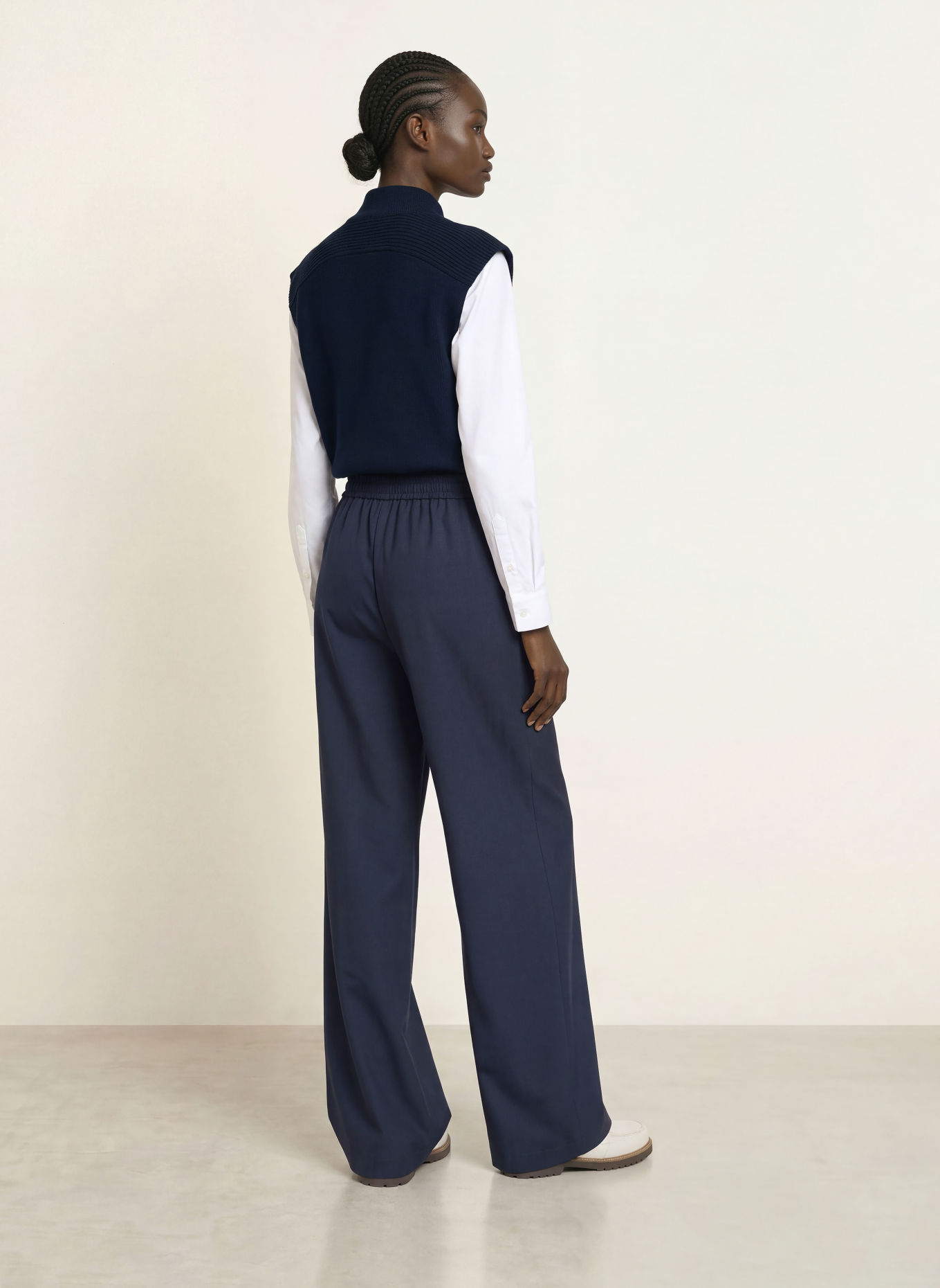 CLAUDIE PIERLOT Spodnie: GRANATOWY