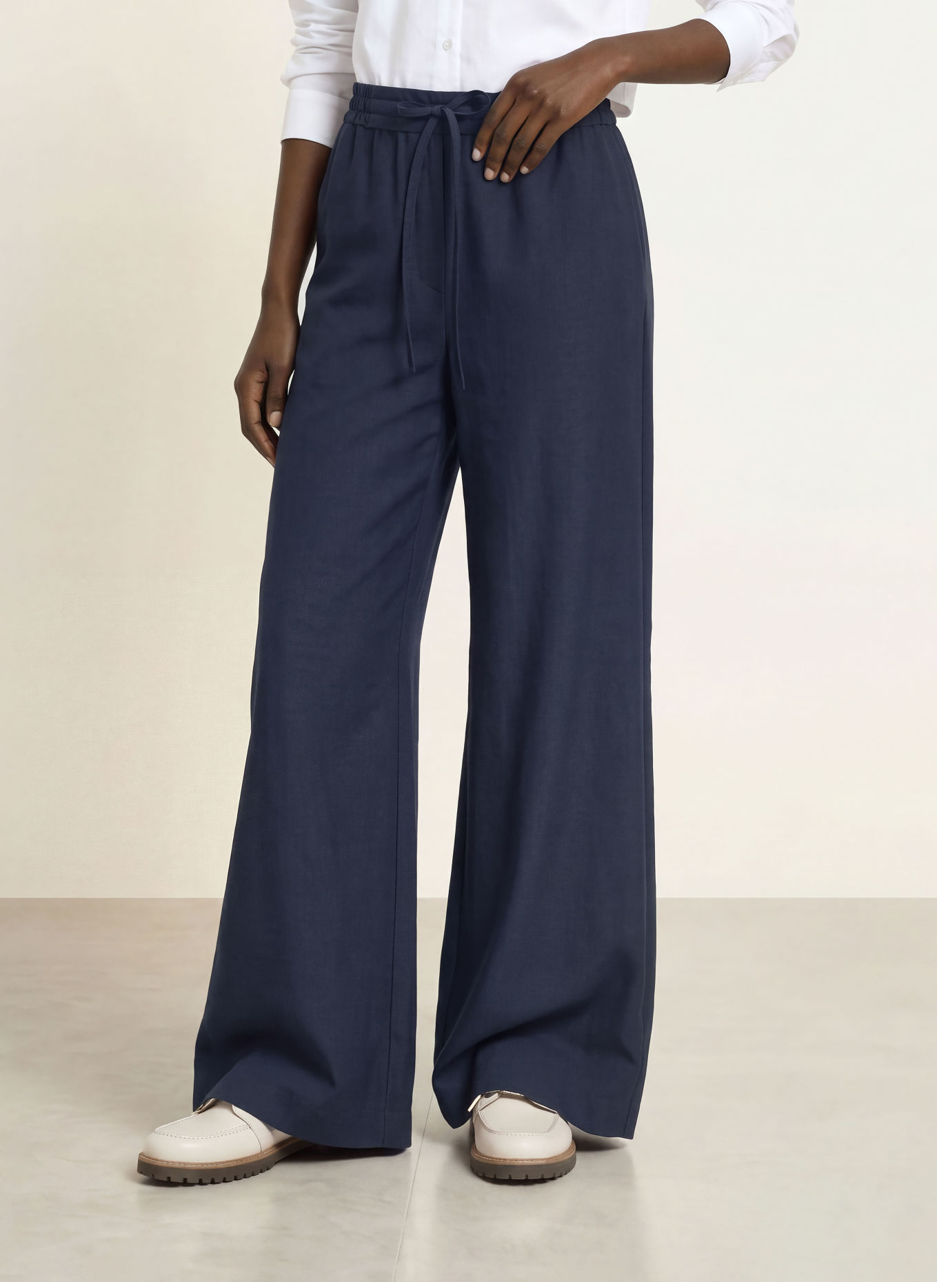 CLAUDIE PIERLOT Spodnie: GRANATOWY