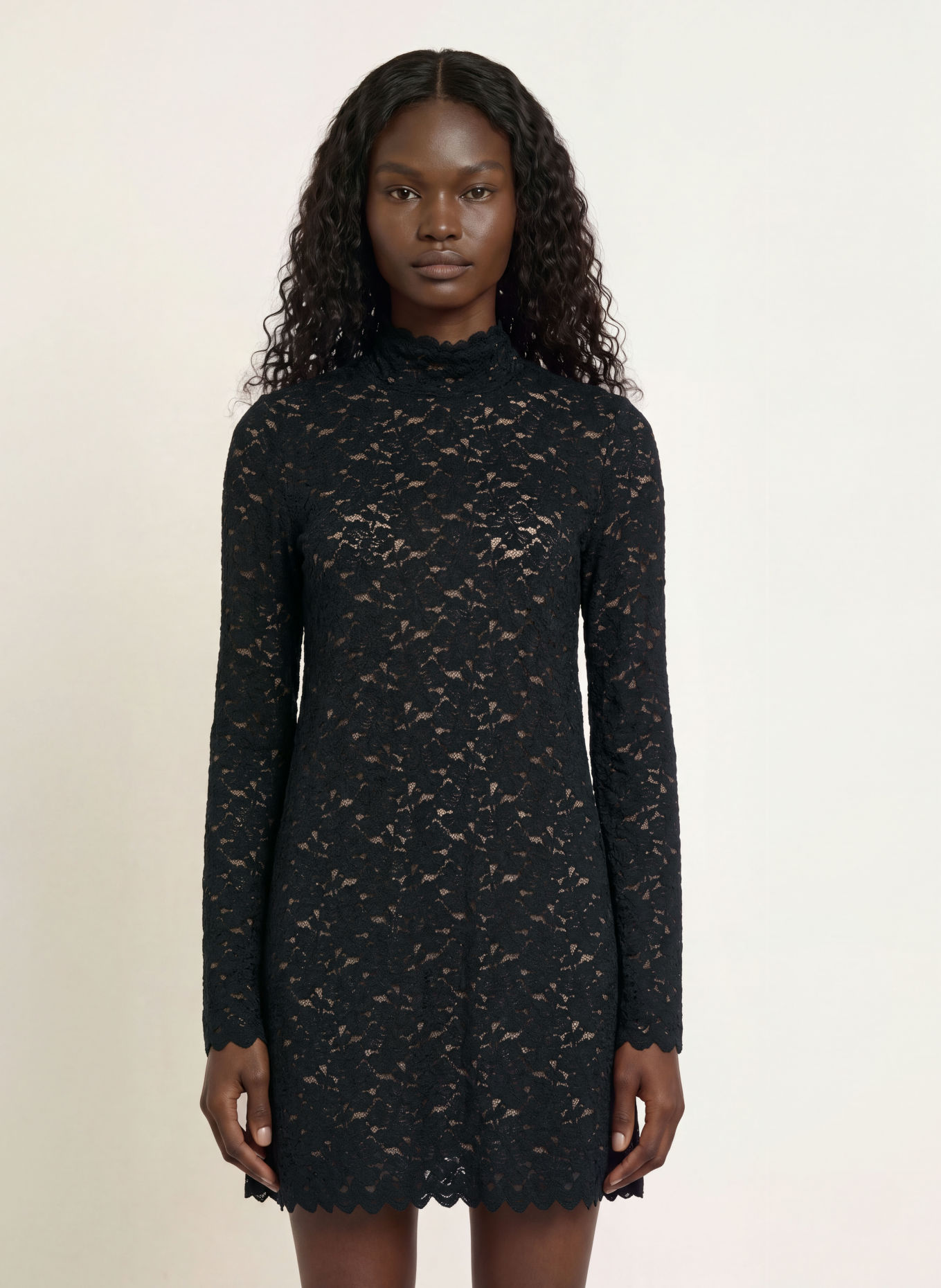 ba&sh Spitzenkleid LEARIA: SCHWARZ