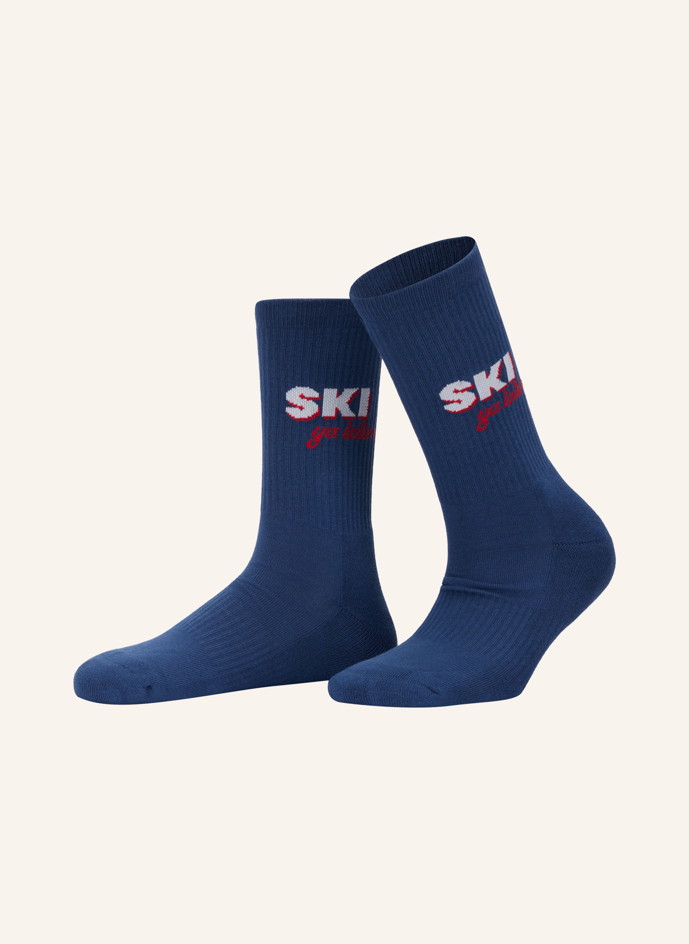 NBDC Socken SKI YA LATER: BLAU / ROT / WEISS