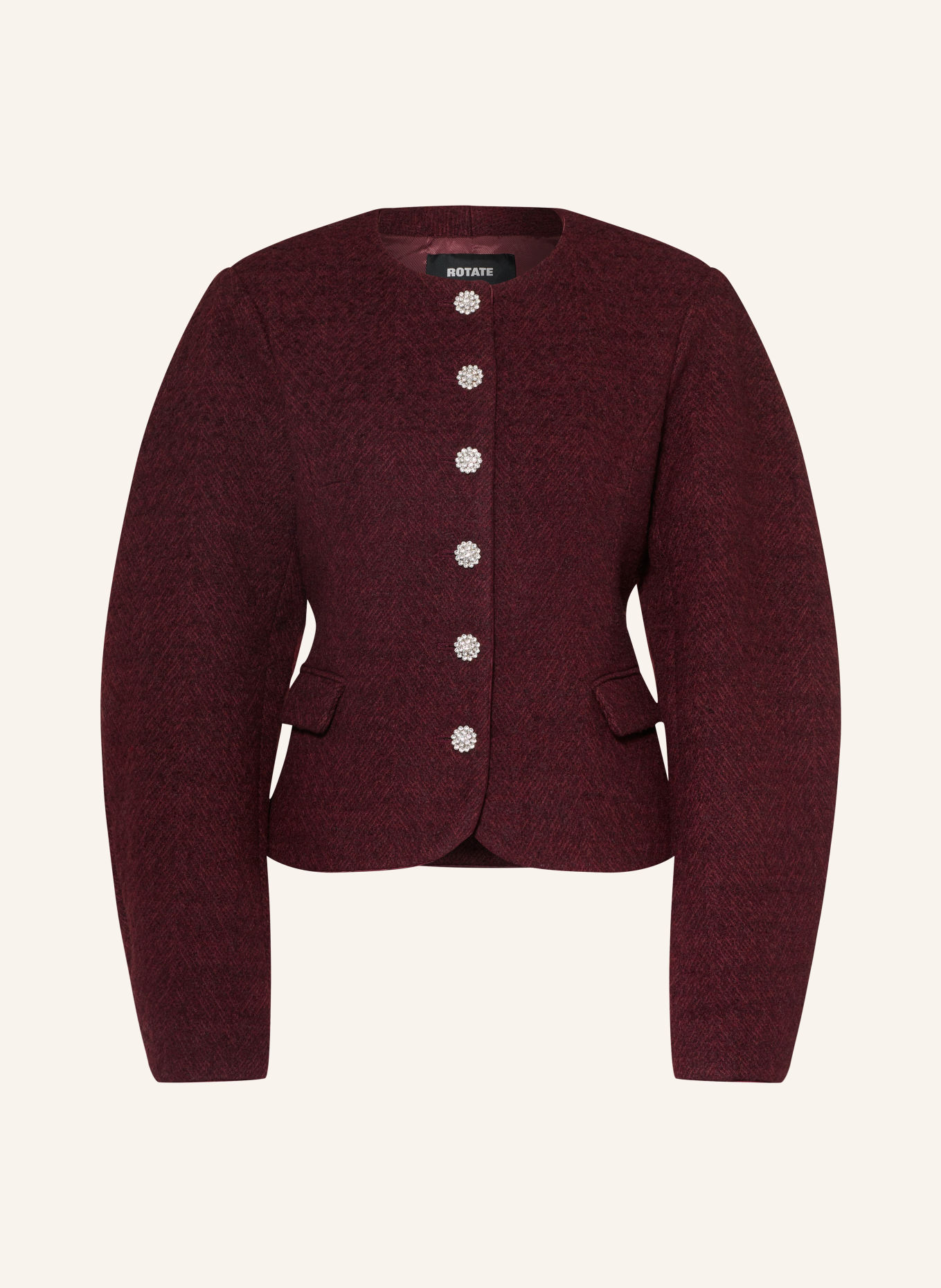 ROTATE Tweed-Jacke: DUNKELROT