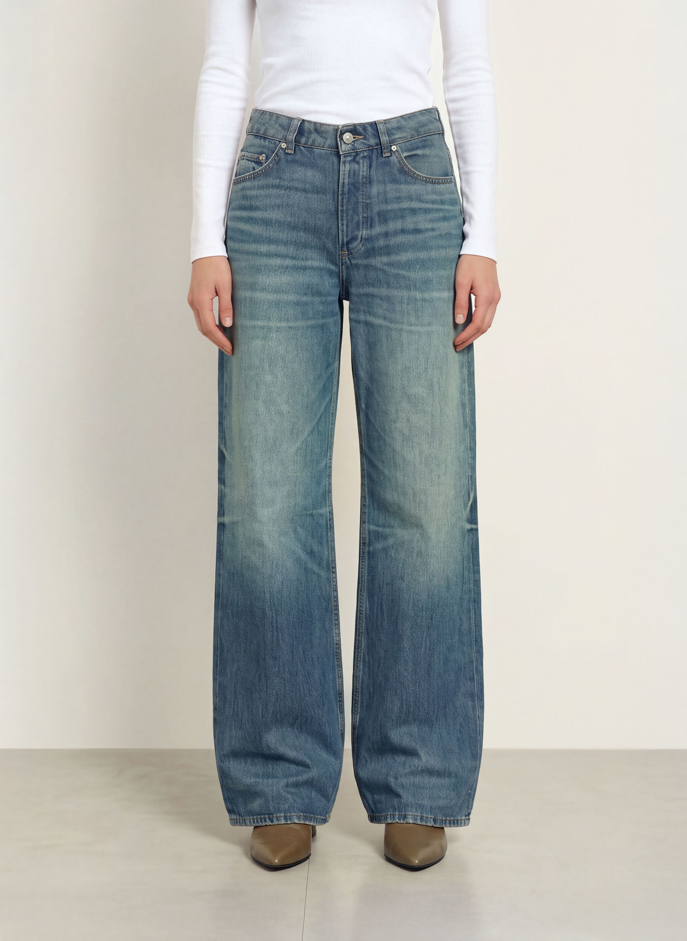 ALLSAINTS Jean wide leg LOU: 10635 TINT LIGHT INDIGO