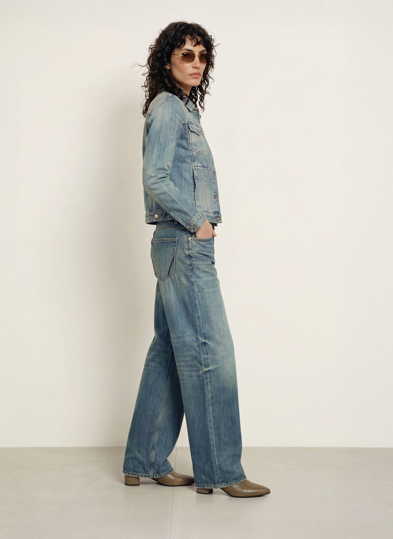 ALLSAINTS Jean wide leg LOU: 10635 TINT LIGHT INDIGO