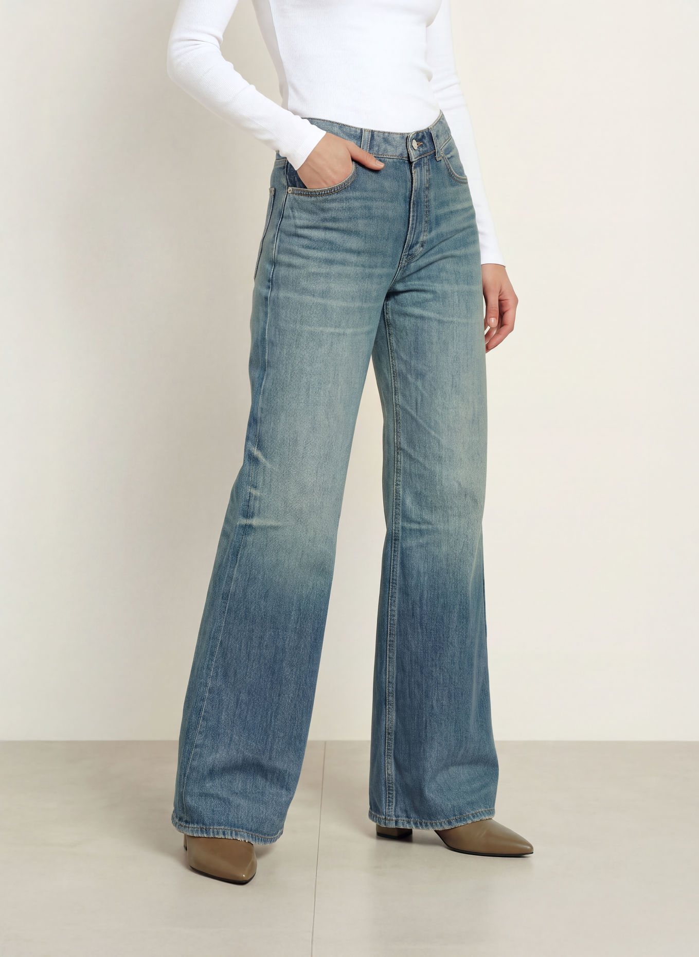 ALLSAINTS Jean wide leg LOU: 10635 TINT LIGHT INDIGO