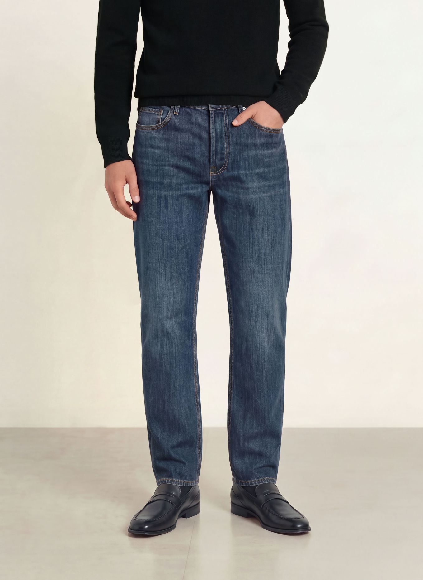 ALLSAINTS Regular Straight-Fit Jeans: 723 Dark Indigo