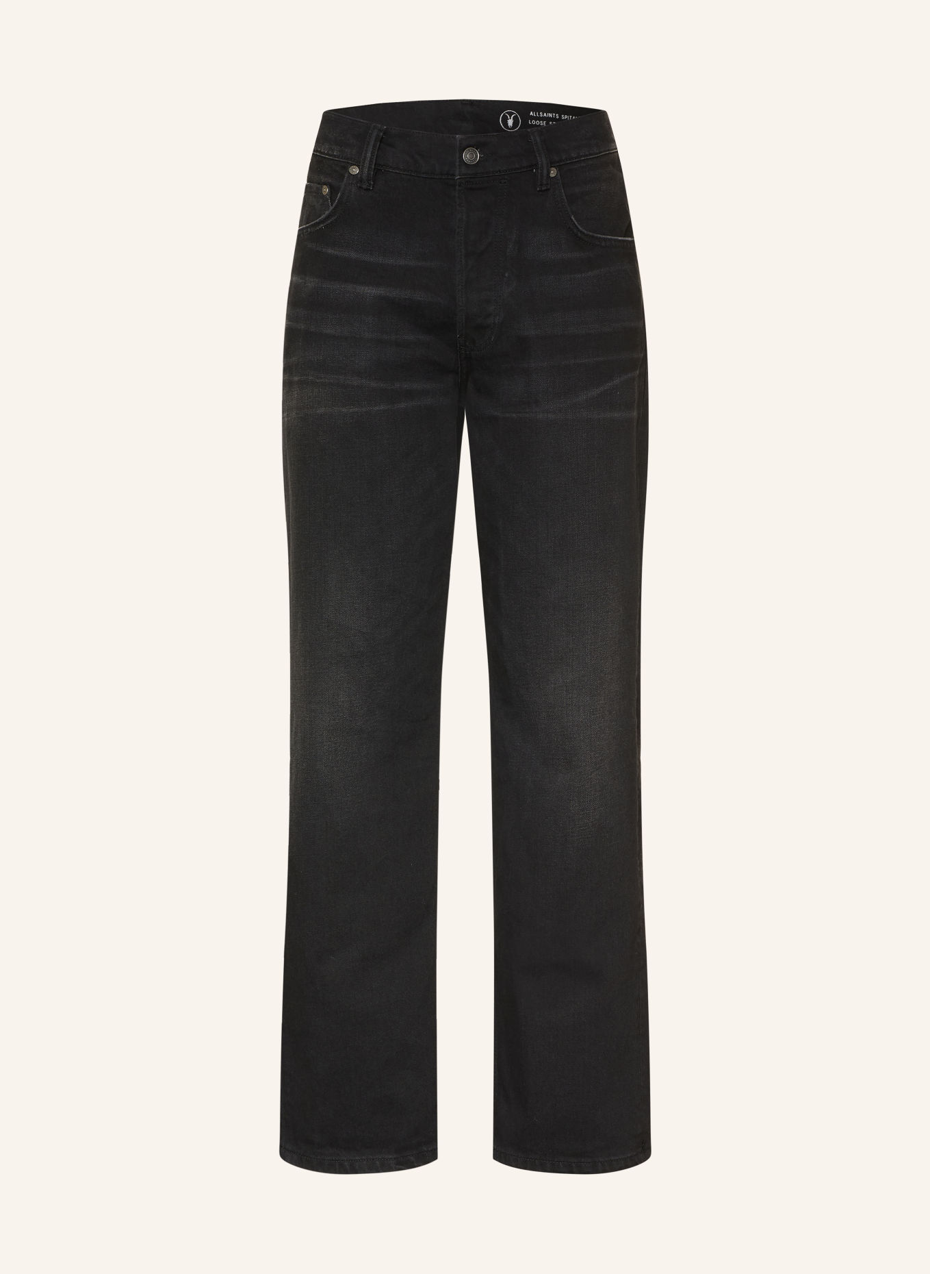 ALLSAINTS Loose Straight-Fit Jeans: 162 Washed Black