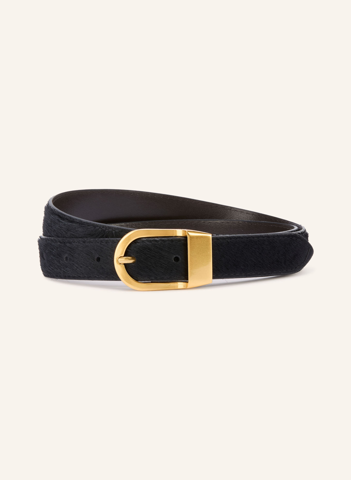 REISS Ledergürtel HAZEL SMALL: SCHWARZ / GOLD