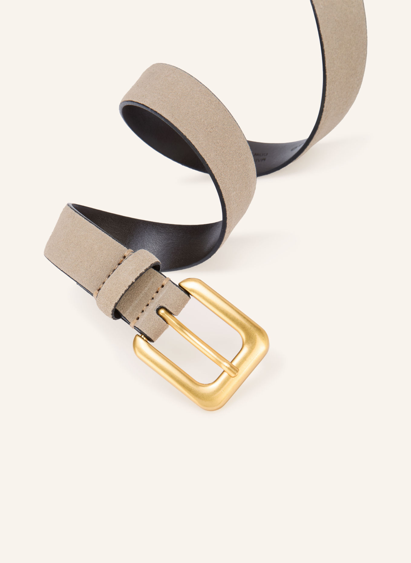 REISS Ceinture en cuir BEATRICE SMALL: GRIS CLAIR / OR