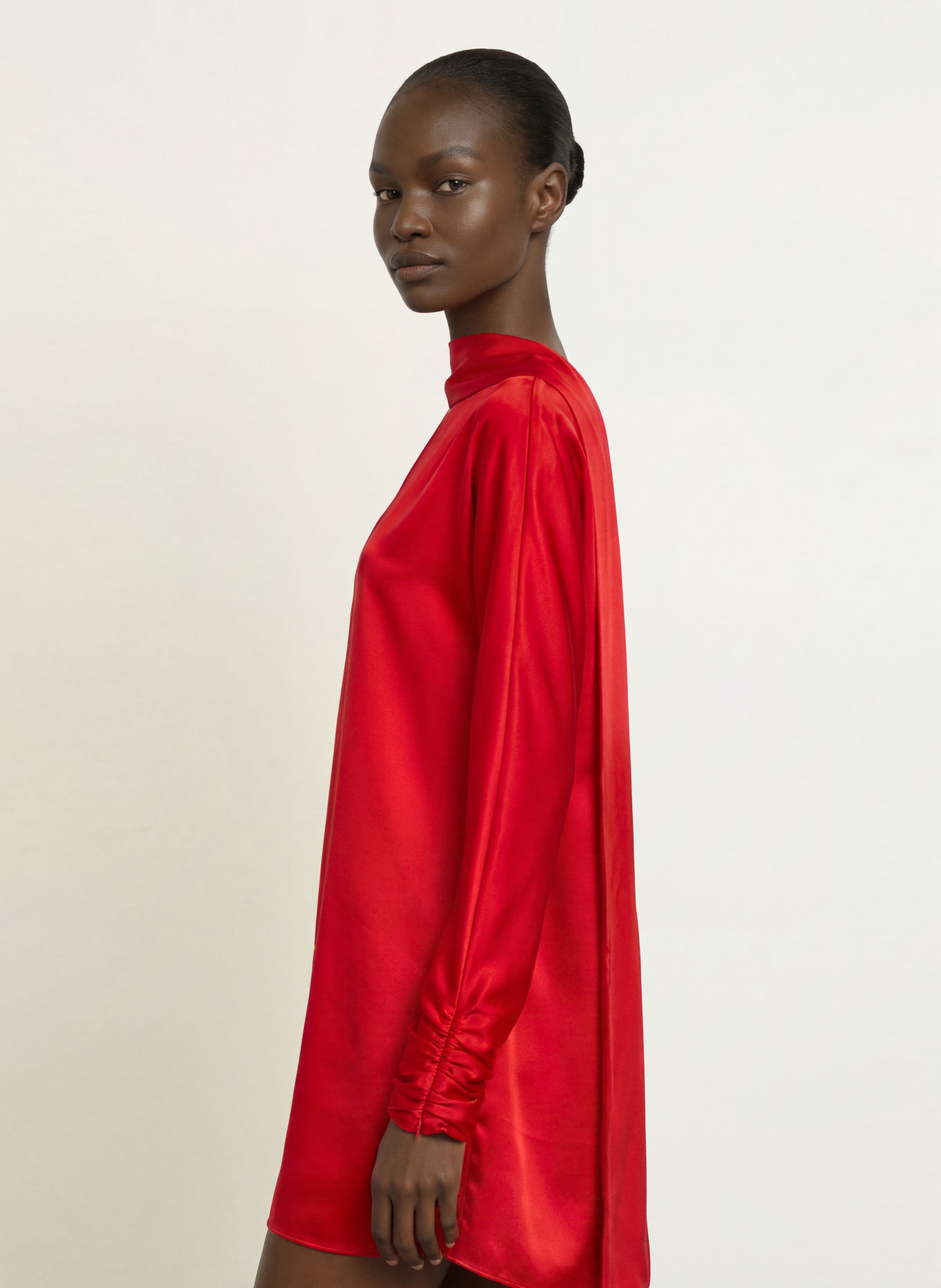 REISS Cocktailjurk OTTILIE van satijn: ROOD